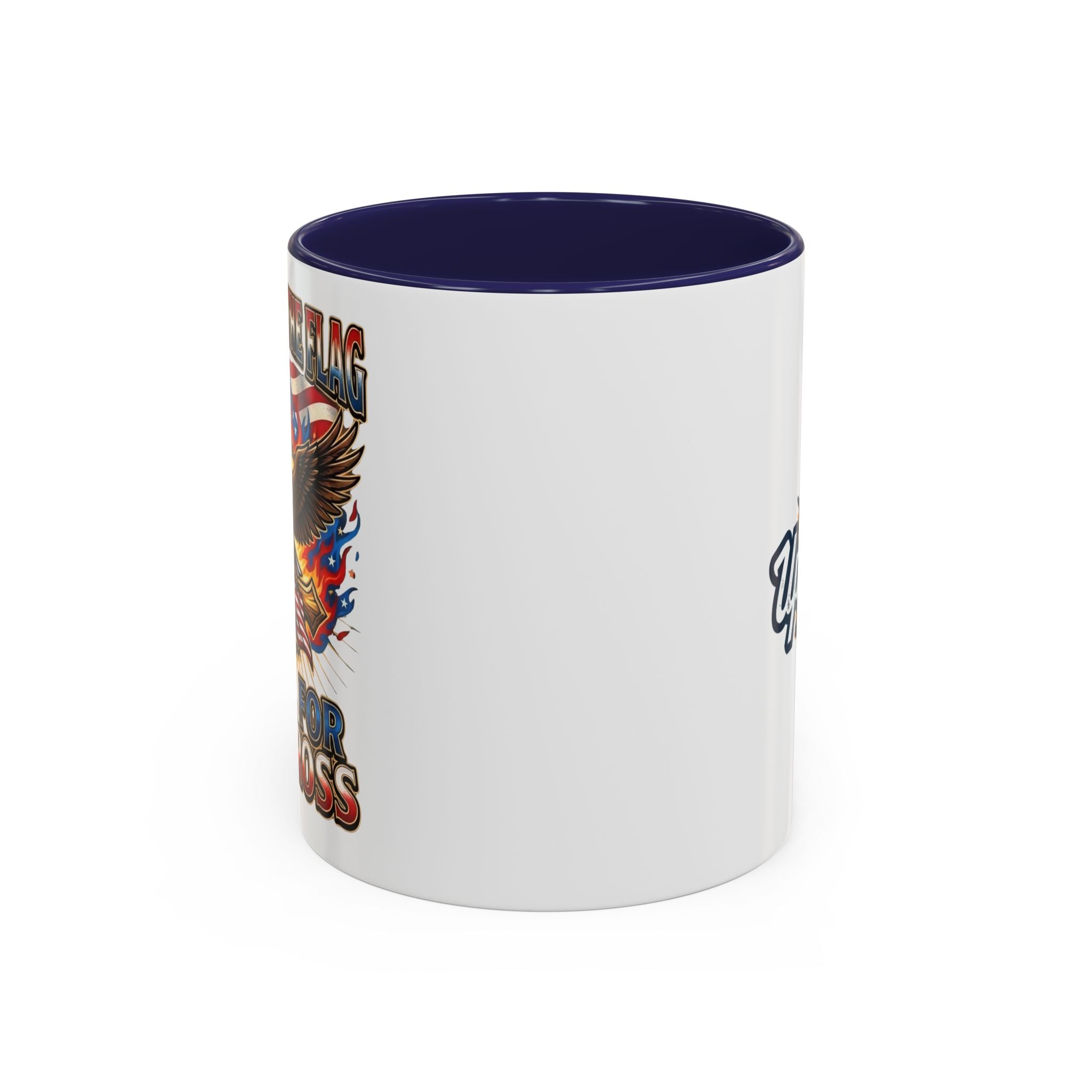 Patriotic Eagle Coffee Mug — "Stand for the Flag, Kneel for the Cross" (11/15oz) Printify