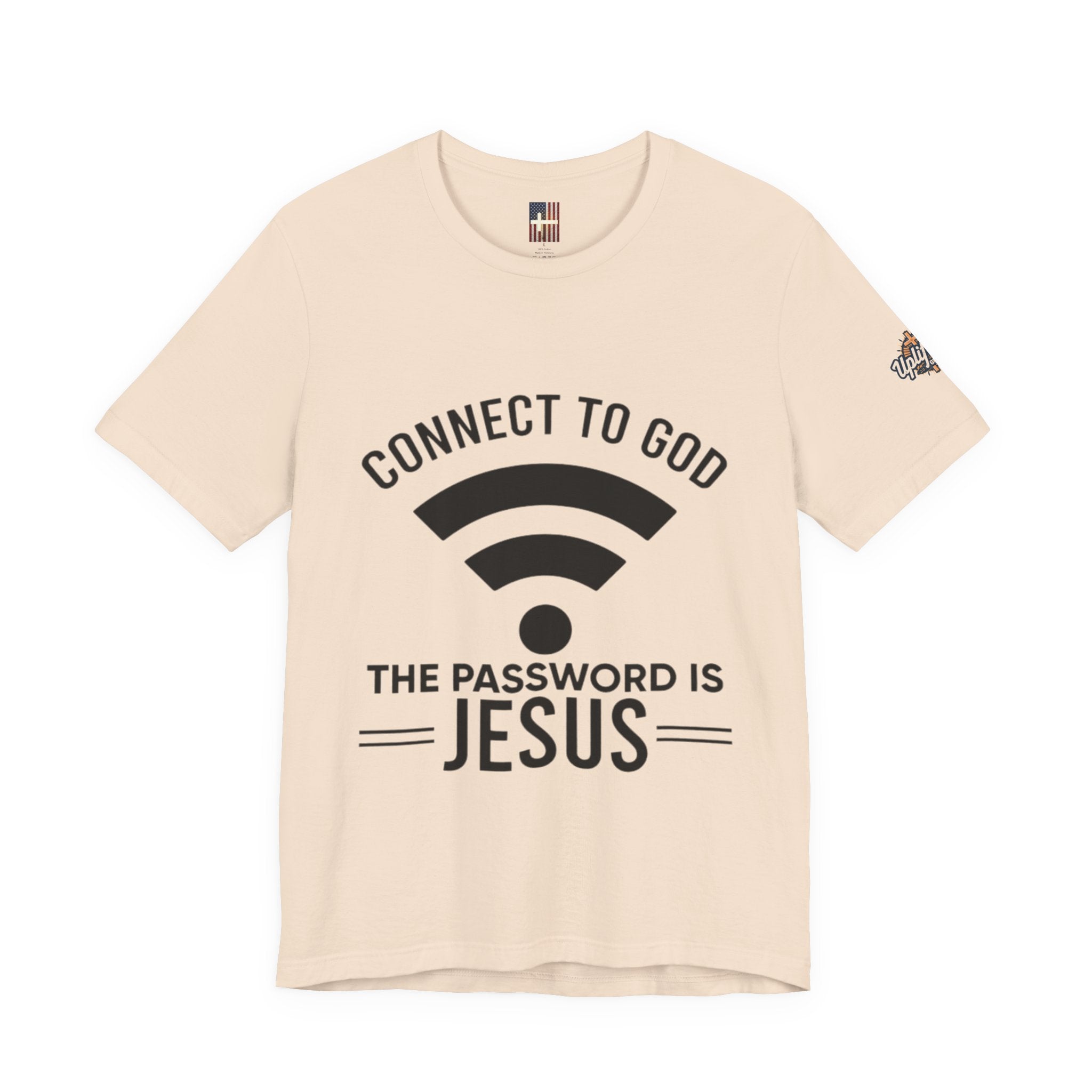 Connect to God T-shirt - WIFI Password is Jesus - Funny Christian Faith T-shirt Printify