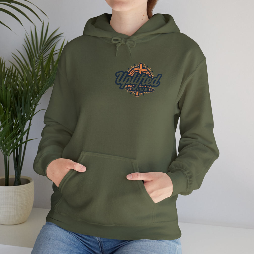 Walk by Faith, Not by Sight Hoodie – Moonlit Footprints Christian Hoodie for Cozy Nights Printify
