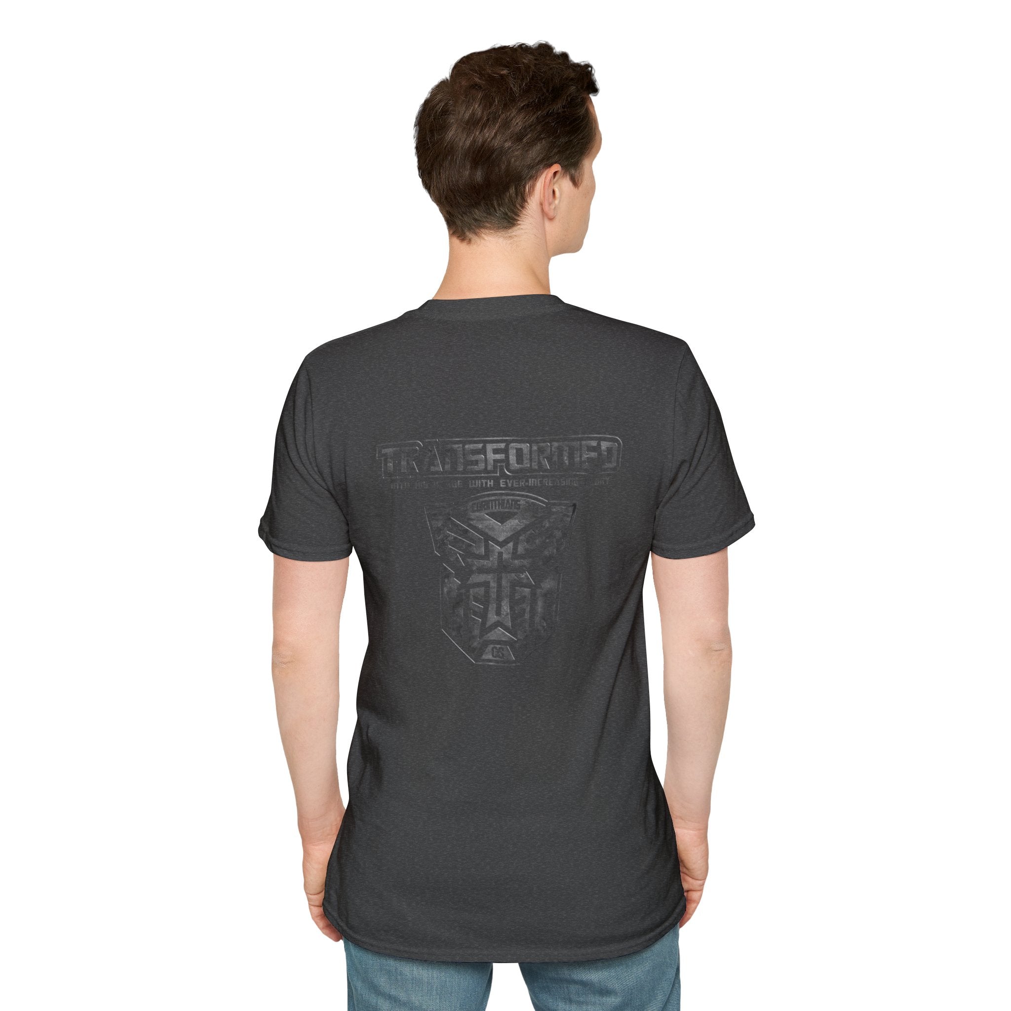 Transformer Logo Christian T-shirt | 2 Corinthians 3:18 Bible Verse T-shirt Printify