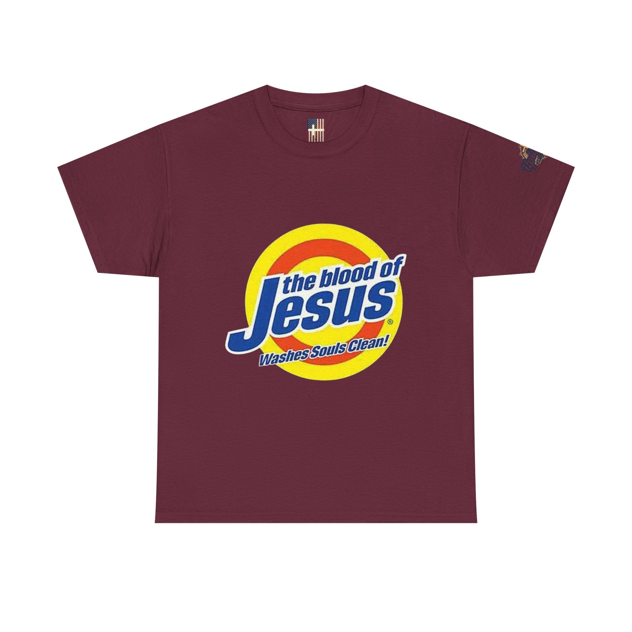 Blood of Jesus Washes Souls Clean T-shirt - Funny Tide Parody - Christian Faith T-shirt Printify