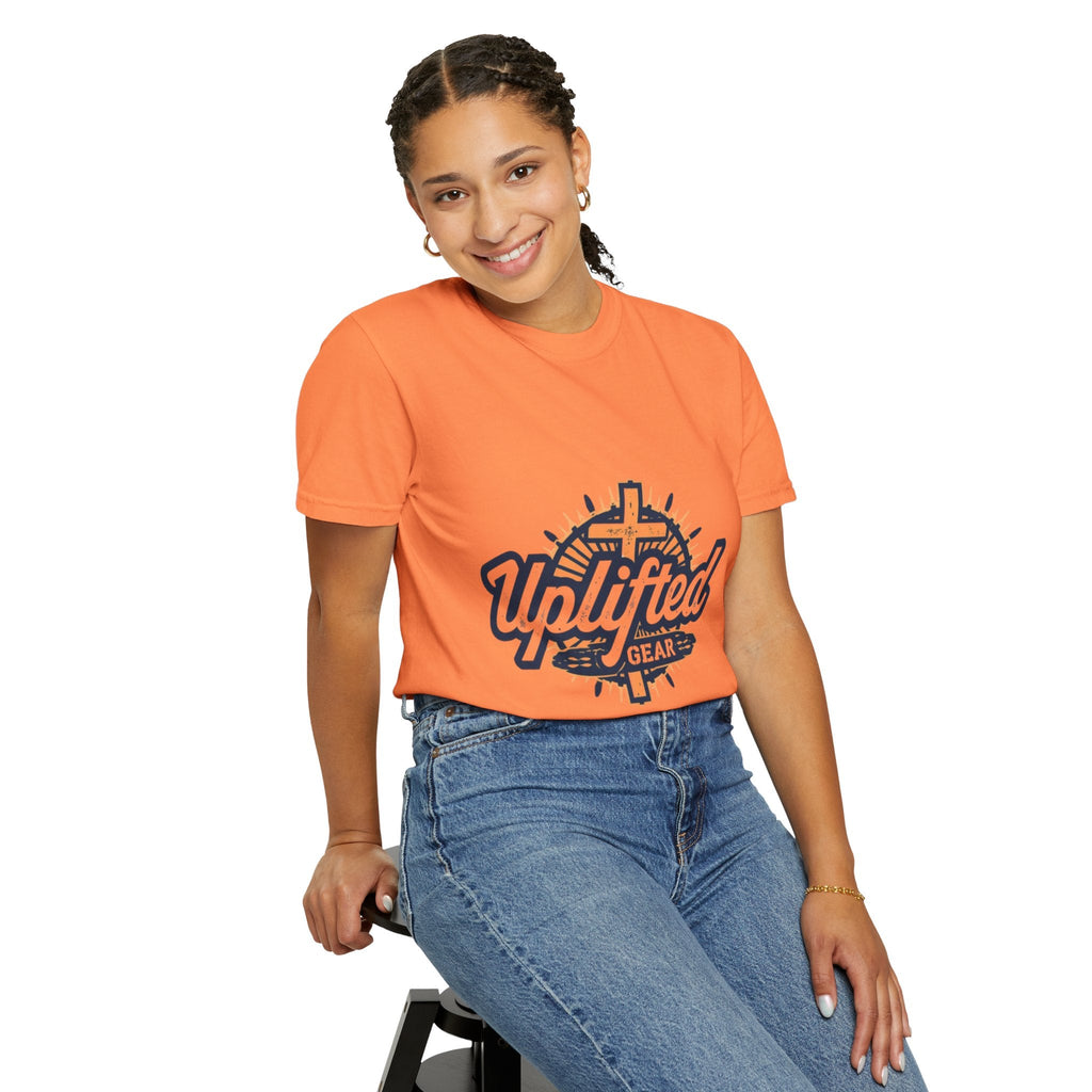 Uplifted Gear Christian T-Shirt – Bold Logo Faith Tee for Inspired Living Printify