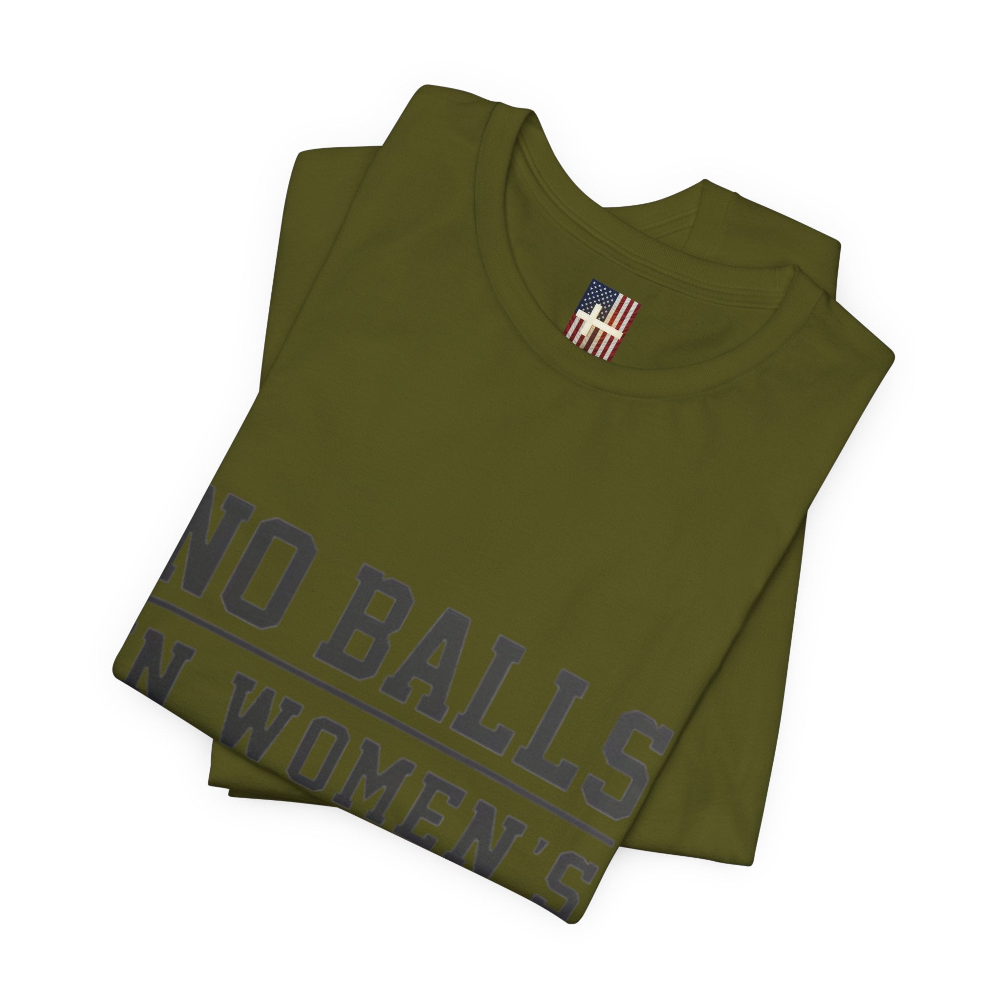 No Balls in Women's Stalls Statement T-Shirt Printify