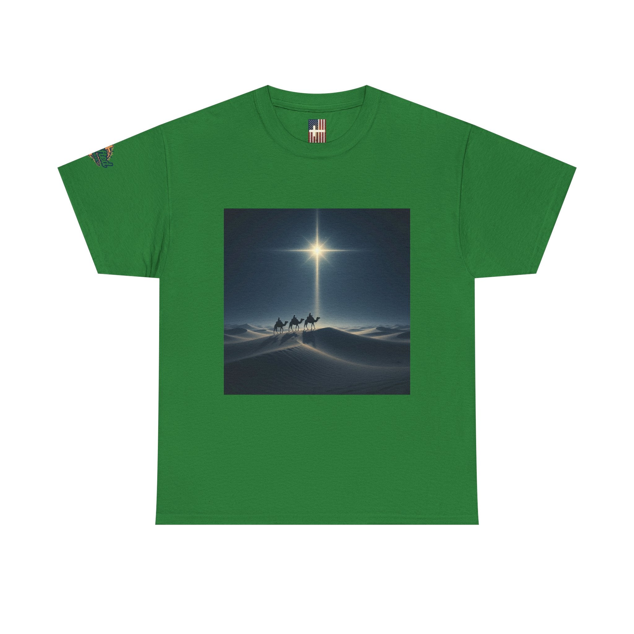 3 Wise Men T-shirt – Magi Camels Nativity Journey Christian Christmas T-shirt for Epiphany Faith & Holy Night Printify