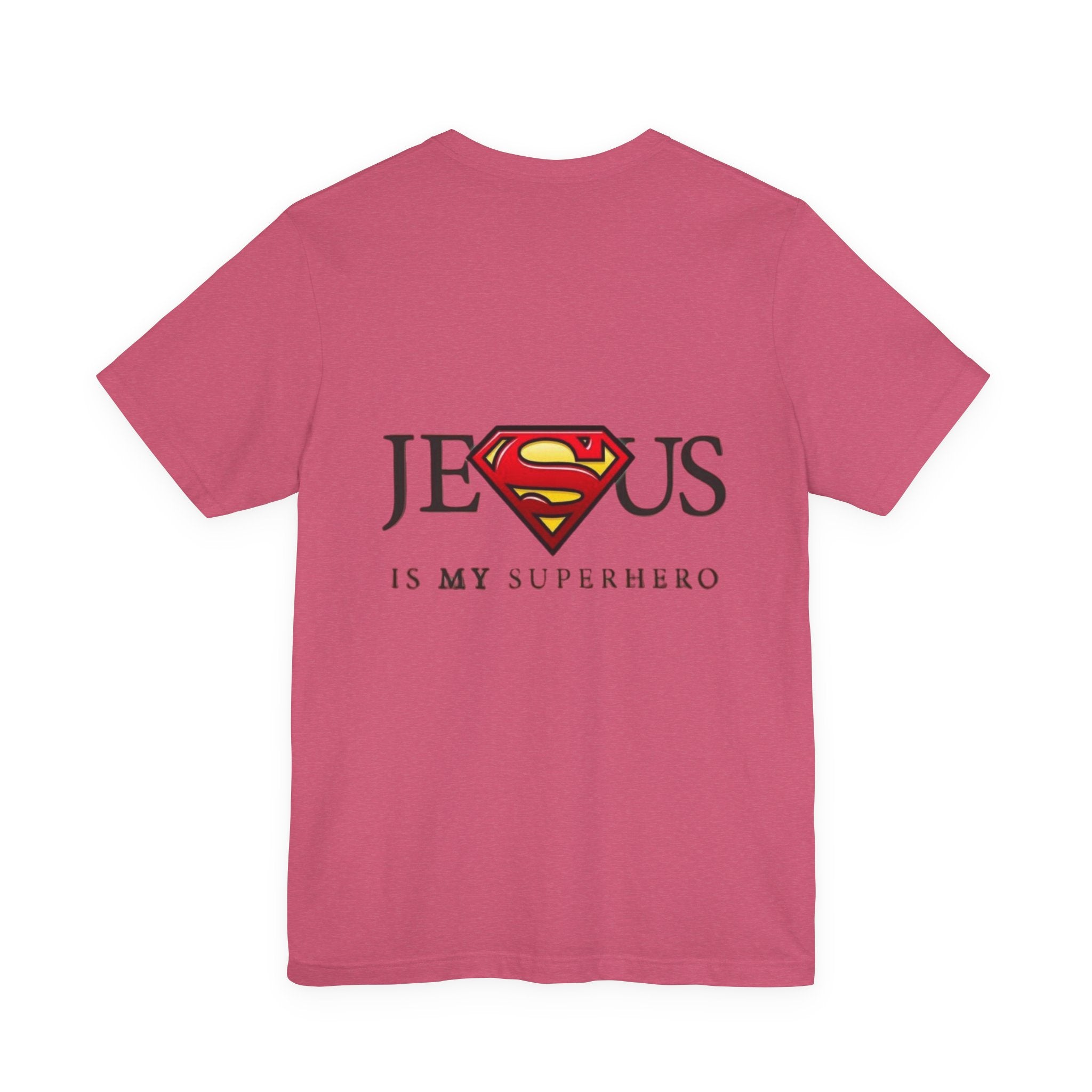 Jesus Is My Superhero T-Shirt — Faith-Based Superman-Inspired Tee Printify