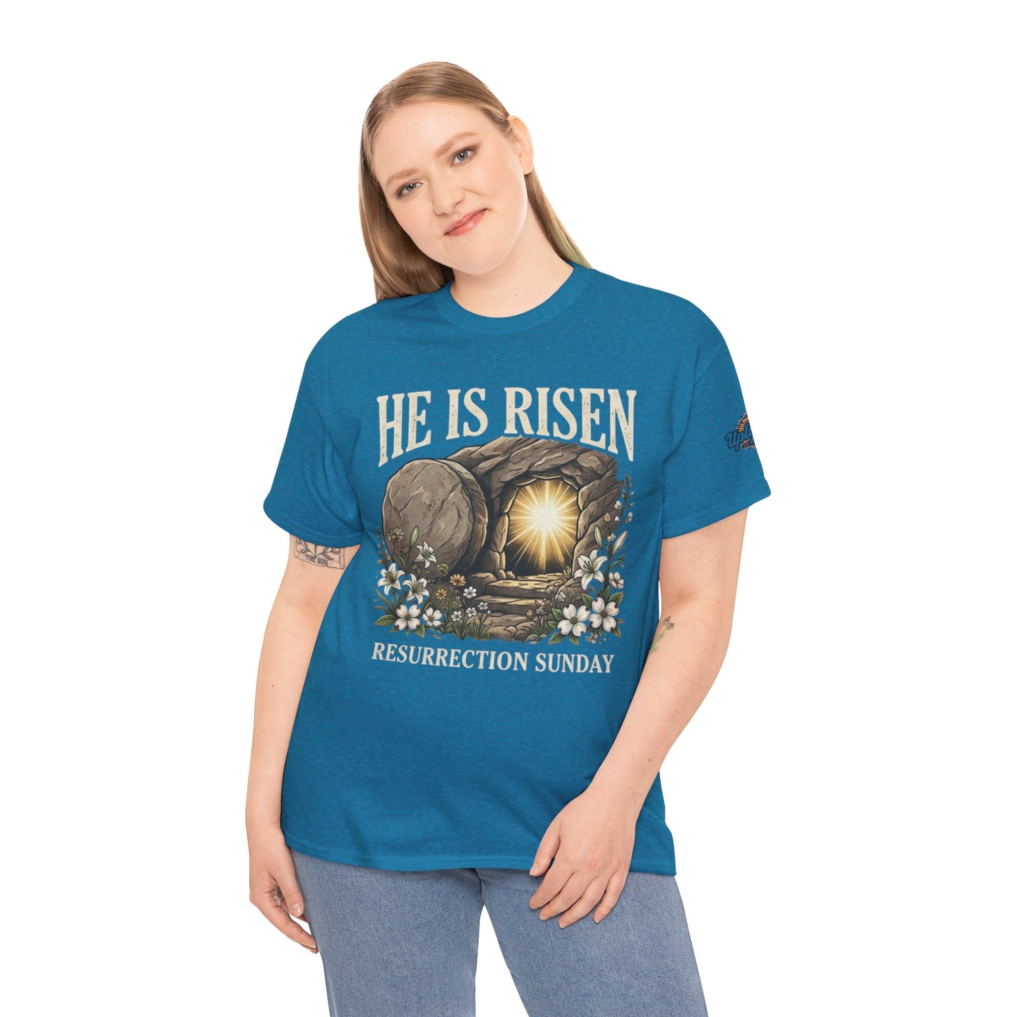 He Is Risen T-Shirt — Jesus Christ Resurrection Easter Tee Printify