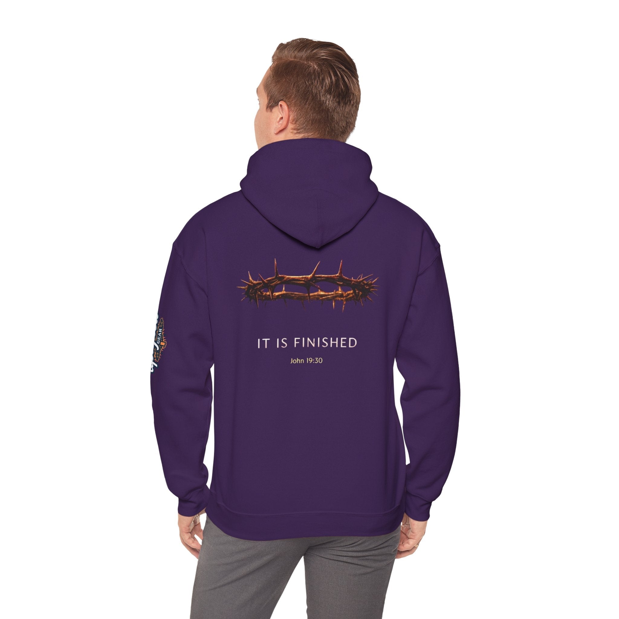 It Is Finished Crown of Thorns Hoodie — Christian John 19:30 Faith Hoodie Printify