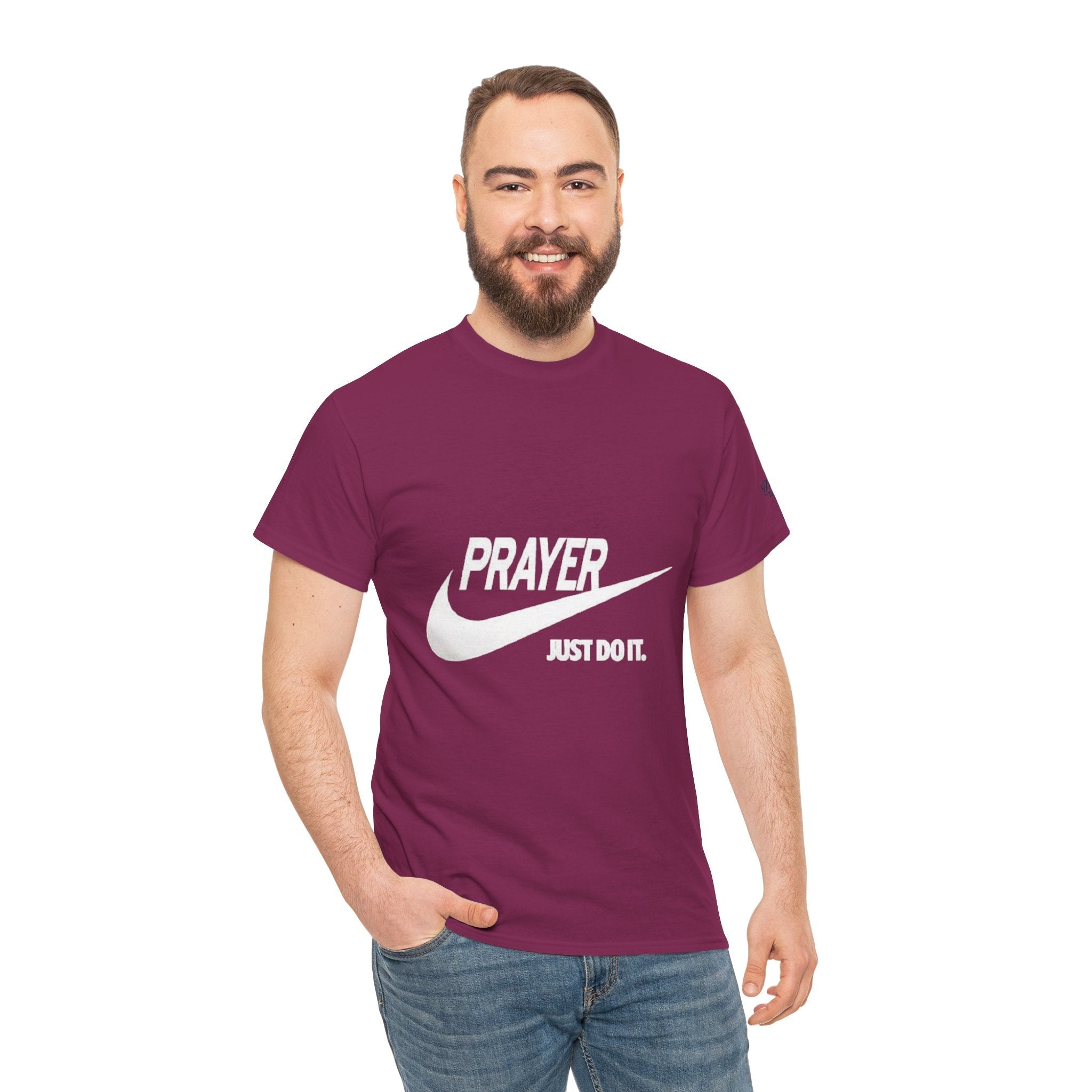 Prayer Just Do It T-shirt - Funny Christian Nike Parody T-shirt - Faith Gear Printify