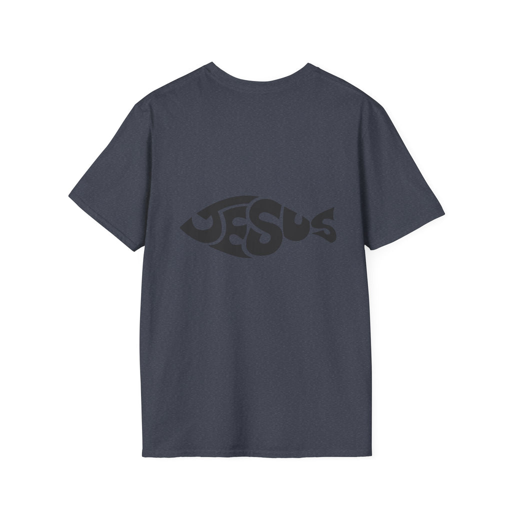Ichthus Jesus Fish T-shirt - Jesus Word Art - Christian Faith Symbol T-shirt
