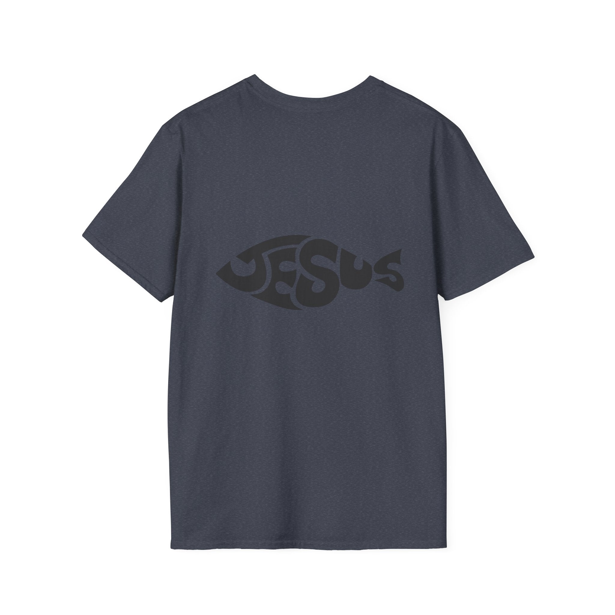 Ichthus Jesus Fish T-shirt - Jesus Word Art - Christian Faith Symbol T-shirt