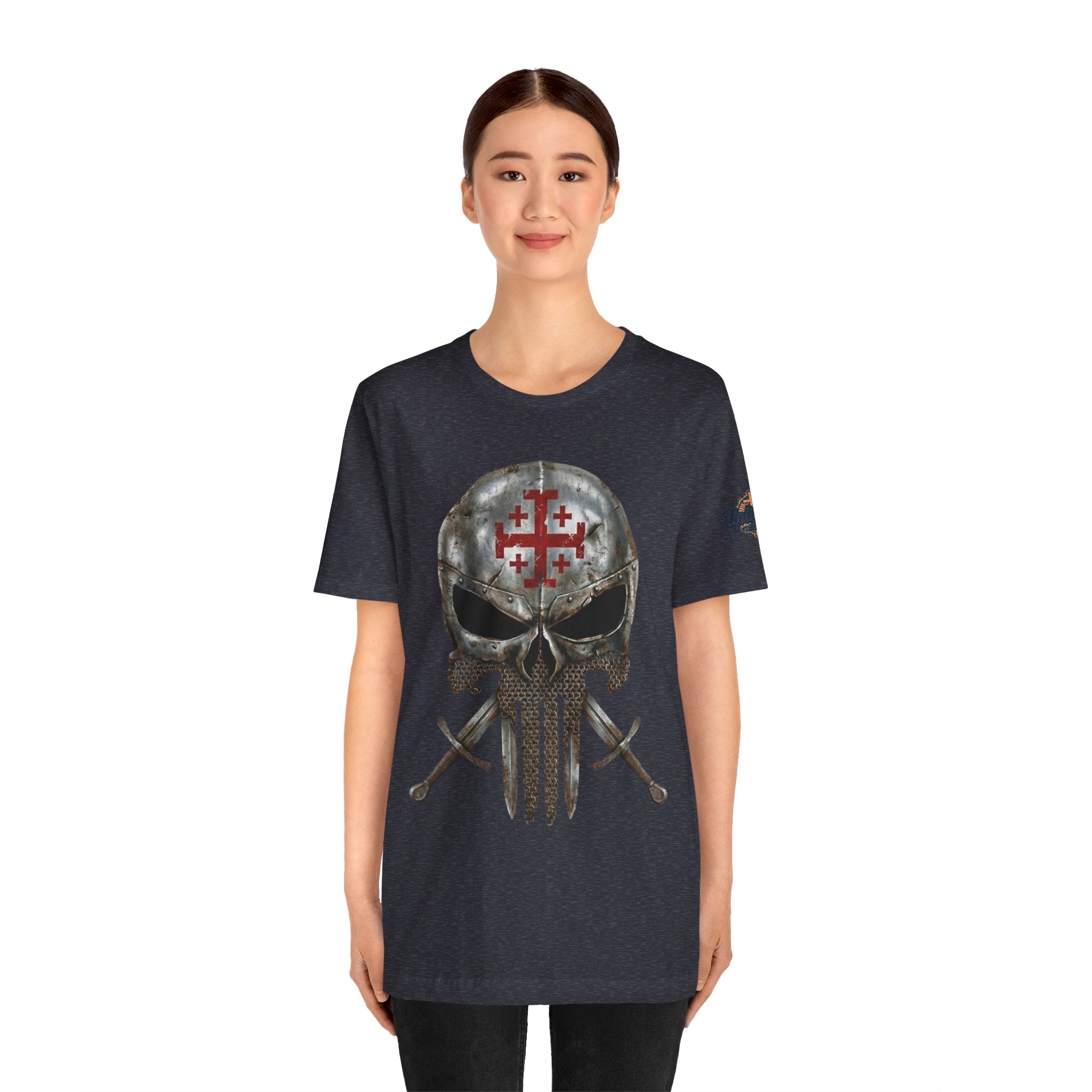 Crusader Knight Christian Skull T-shirt - Warrior Armor of God T-shirt Printify