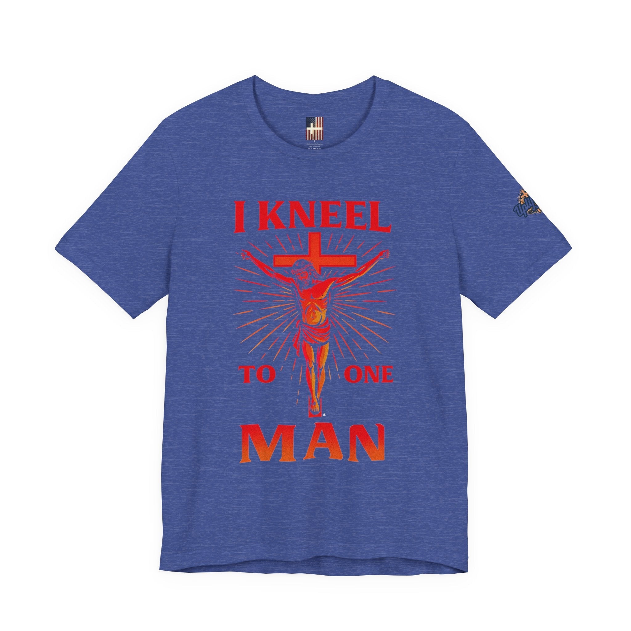 I Kneel to One Man T-shirt – Crucifixion Christian T-shirt for Unashamed Devotion & Bold Faith Printify