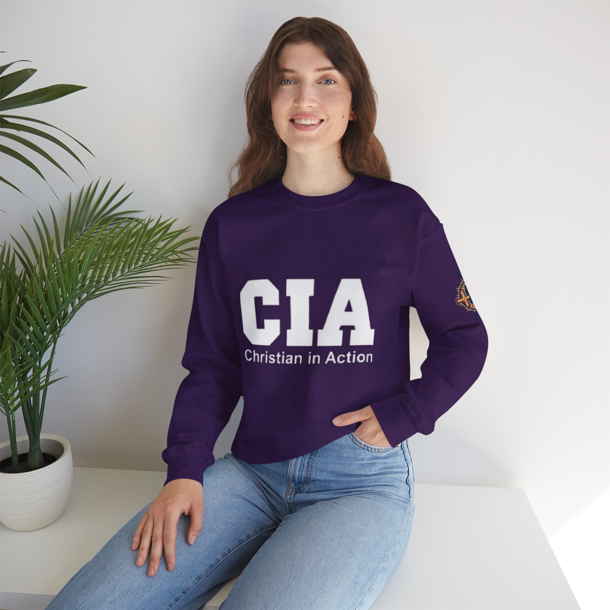 CIA Christian in Action Sweatshirt - Funny Faith Parody Sweatshirt - Mission Ready Apparel Printify