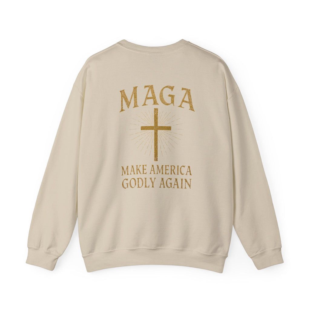 Make America Godly Again Sweatshirt – MAGA Christian Patriotic Hoodie for Faith & Freedom Printify
