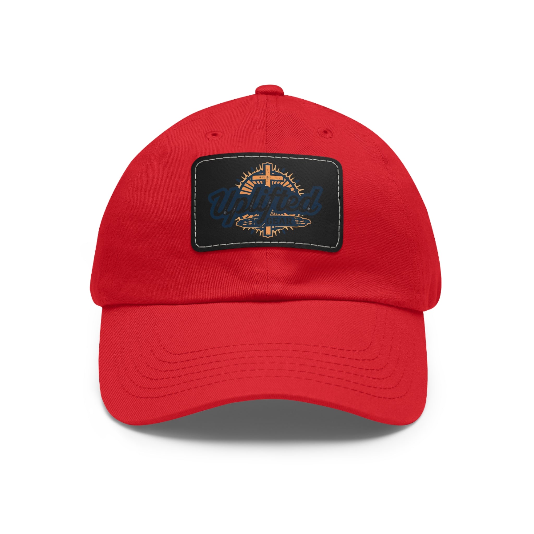 Uplifted Gear Dad Hat Christian Brand Rectangle Printify
