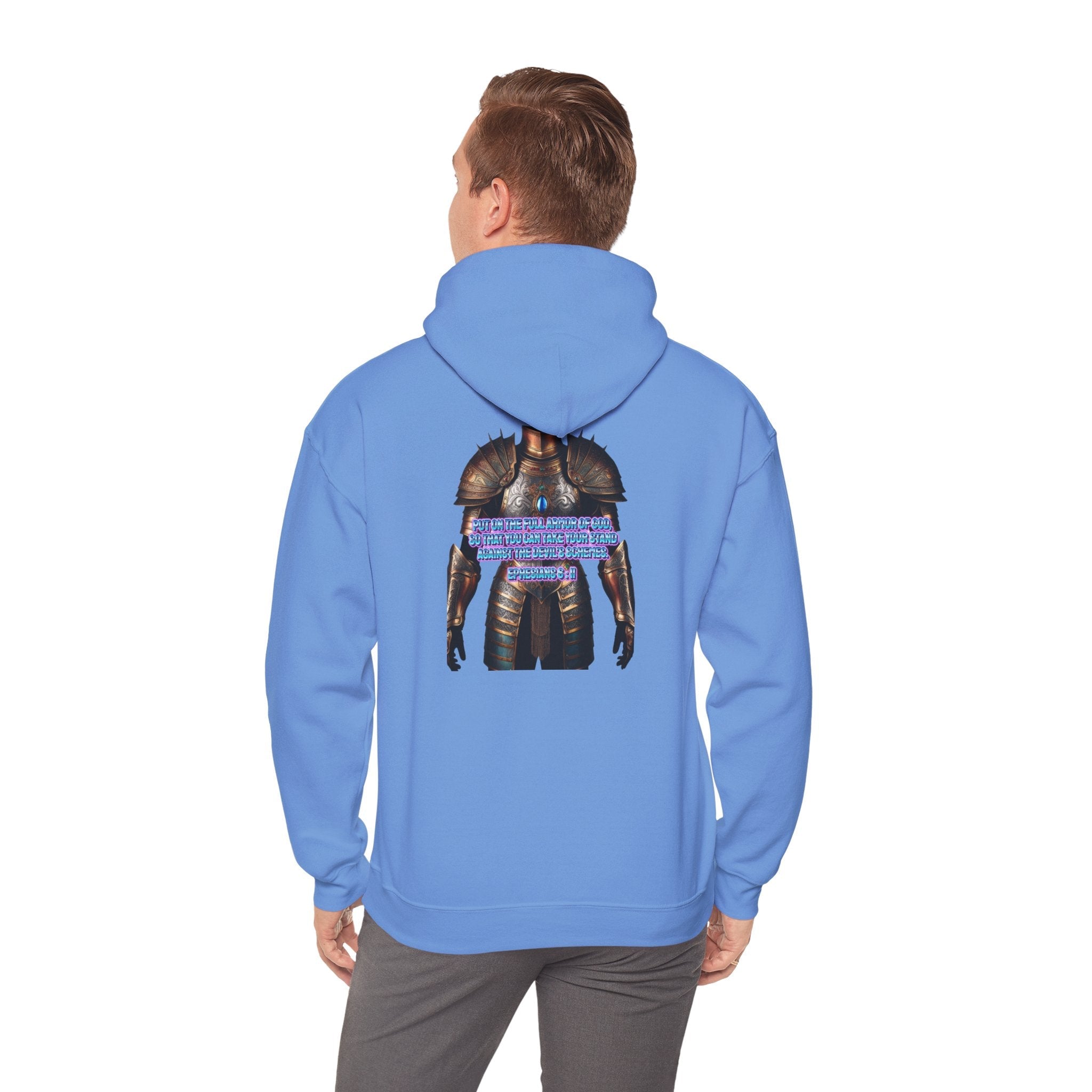 Religious Graphic Armor Of God Design - Unisex Heavy Blend™ Hooded Sweatshirt Printify
