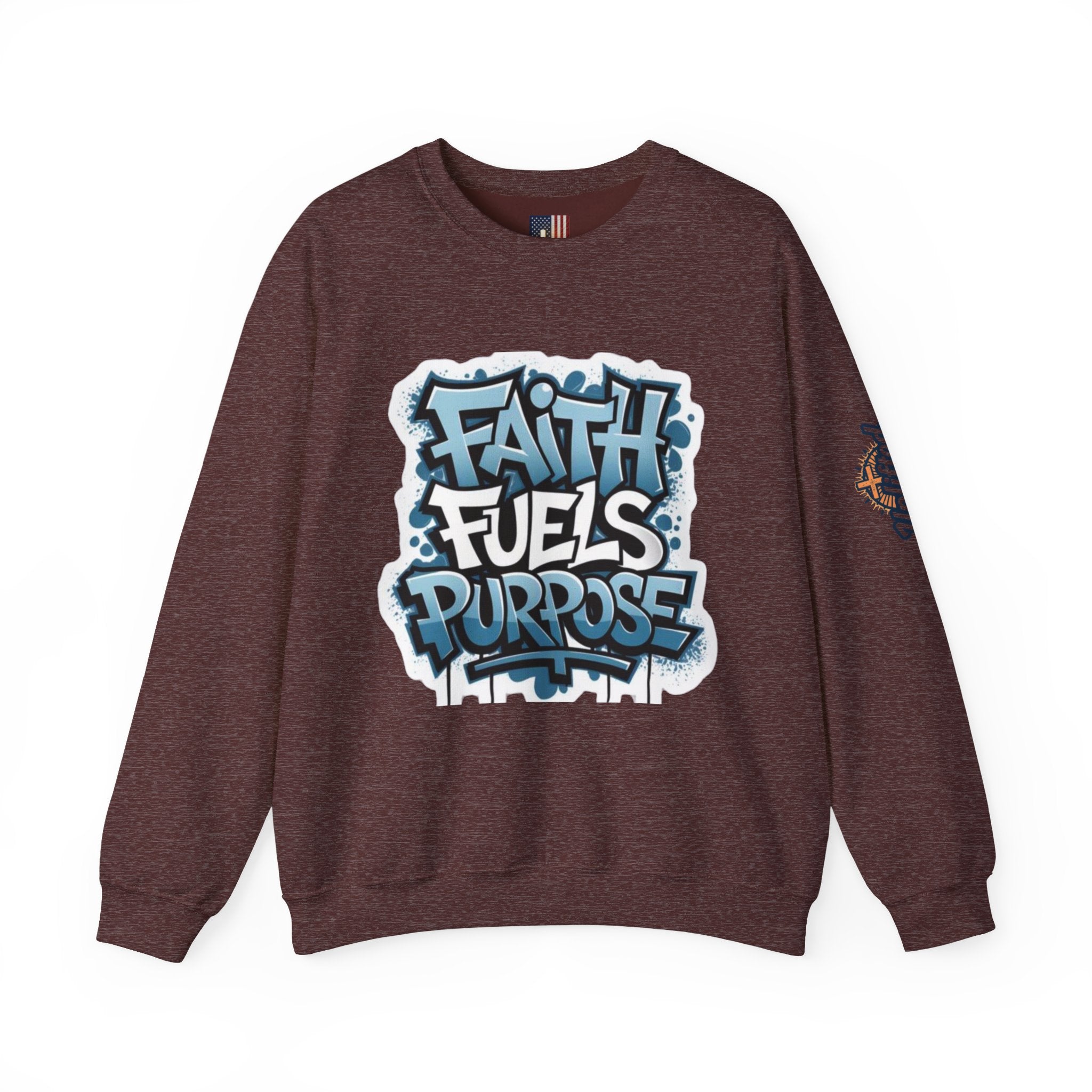 Faith Fuels Purpose Sweatshirt – Inspirational Christian Sweatshirt for Divine Drive & Unstoppable Belief Printify