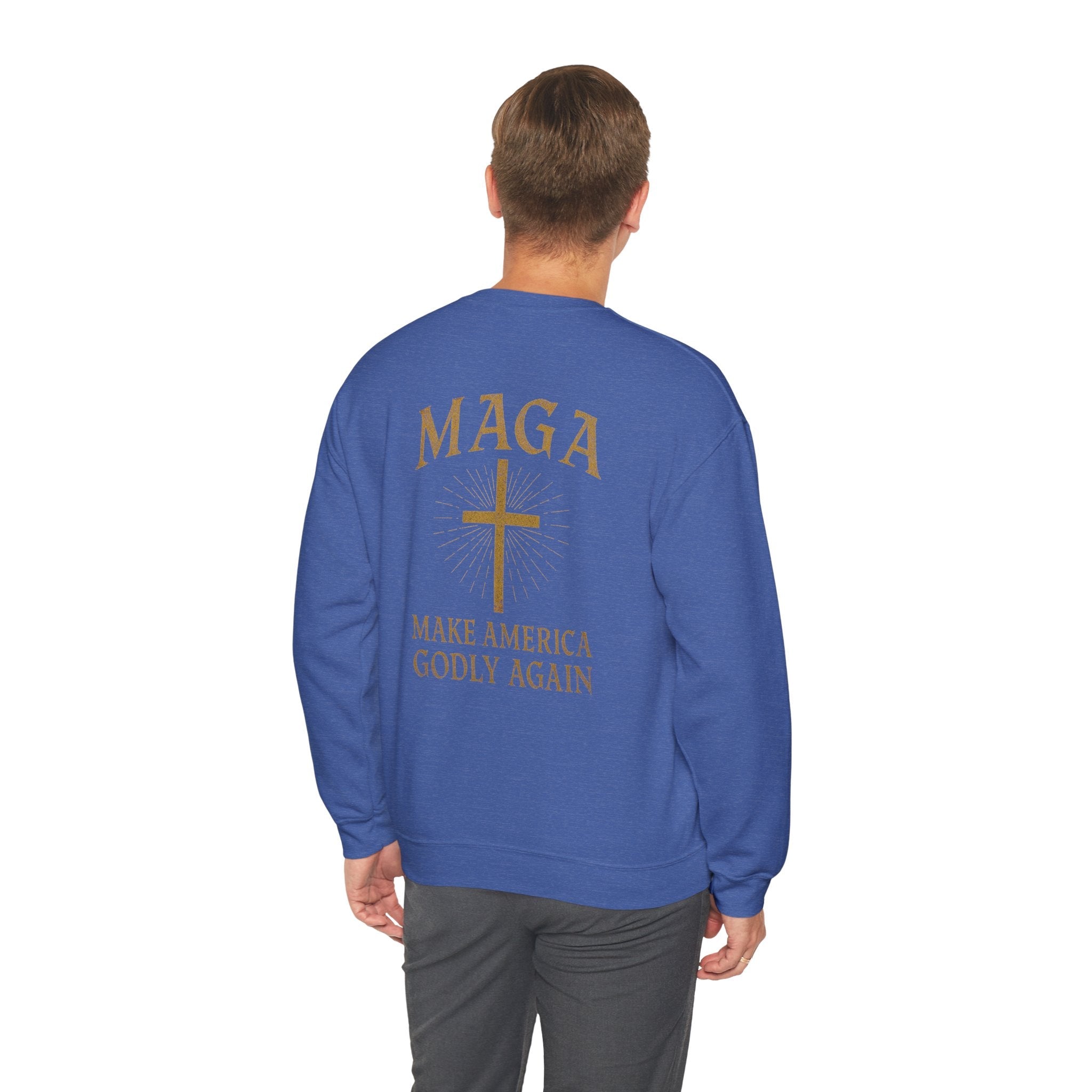 Make America Godly Again Sweatshirt – MAGA Christian Patriotic Hoodie for Faith & Freedom Printify