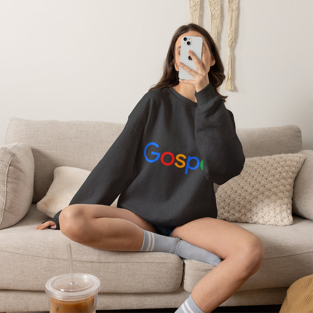 Gospel Graphic Sweatshirt — "Gospel" Colorful Logo Christian Sweatshirt Printify