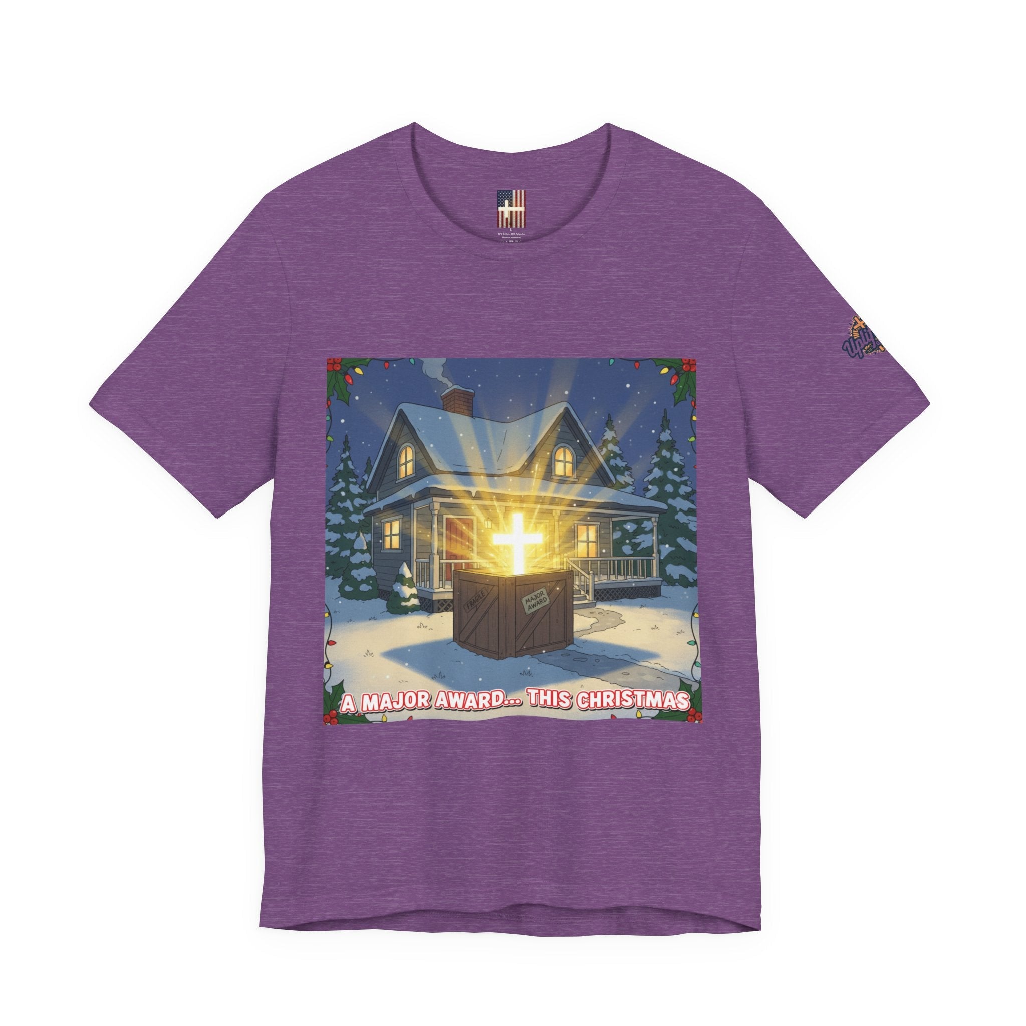 A Major Award This Christmas T-shirt – Fragile Leg Lamp Parody Cross Unboxing Christian T-shirt for Hilarious Faith & Holiday Glow Printify
