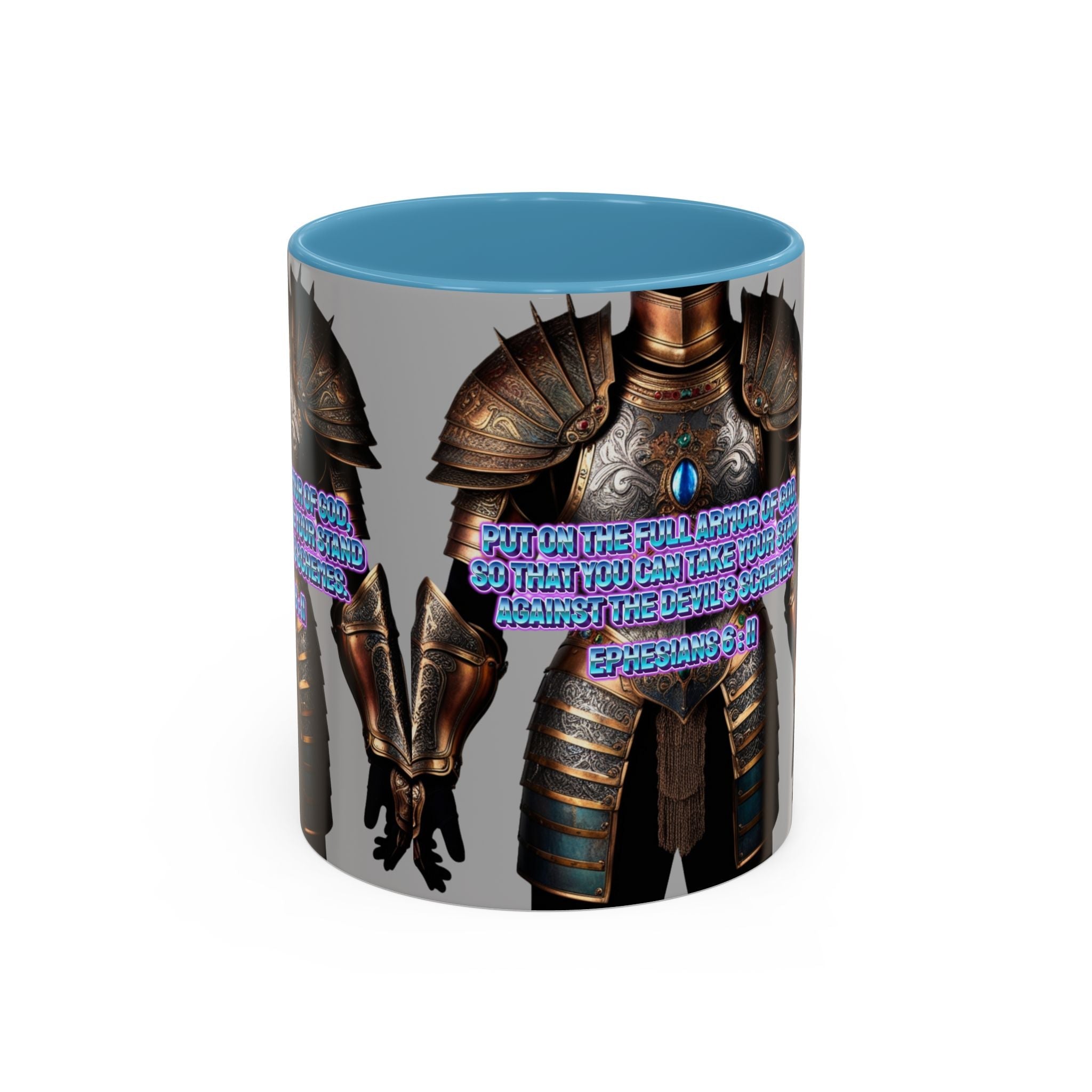 Religious Graphic Armor Of God Design - Accent Coffee Mug (11, 15oz) Printify