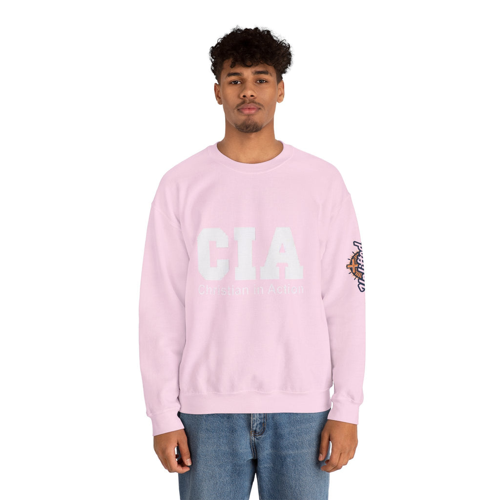 CIA Christian in Action Sweatshirt - Funny Faith Parody Sweatshirt - Mission Ready Apparel Printify