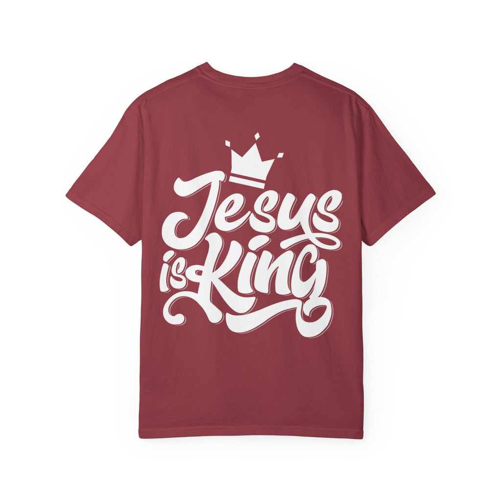 Jesus is King T-Shirt – Bold Christian Faith Tee with Crown & Cross for Eternal Reign Printify
