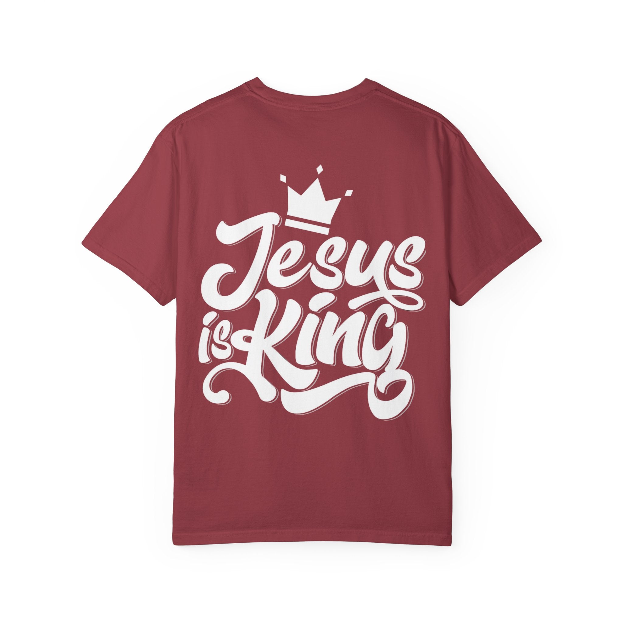 Jesus is King T-Shirt – Bold Christian Faith Tee with Crown & Cross for Eternal Reign Printify