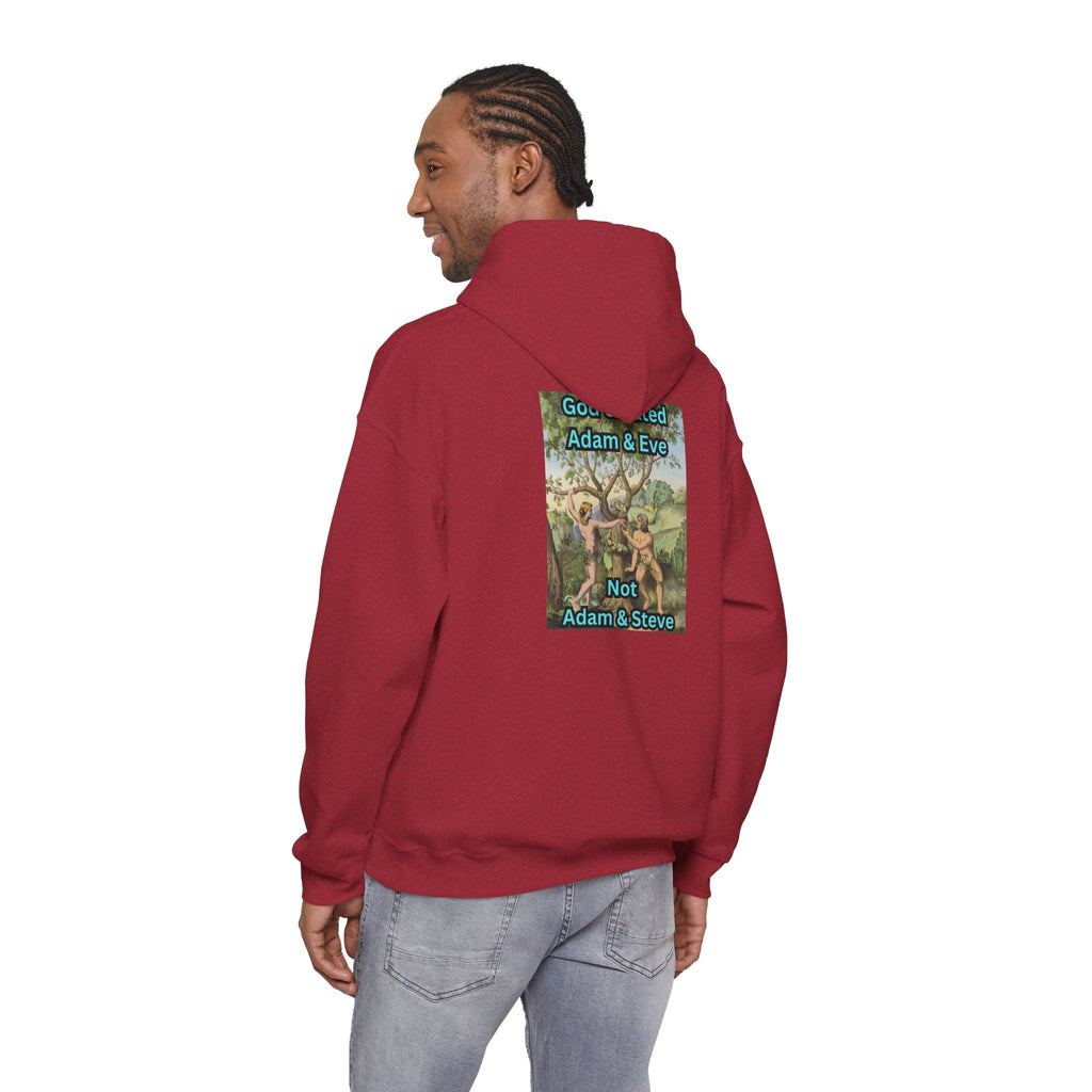 God Created Adam and Eve Hoodie – Biblical Truth Christian Hoodie for Unshakable Faith Printify