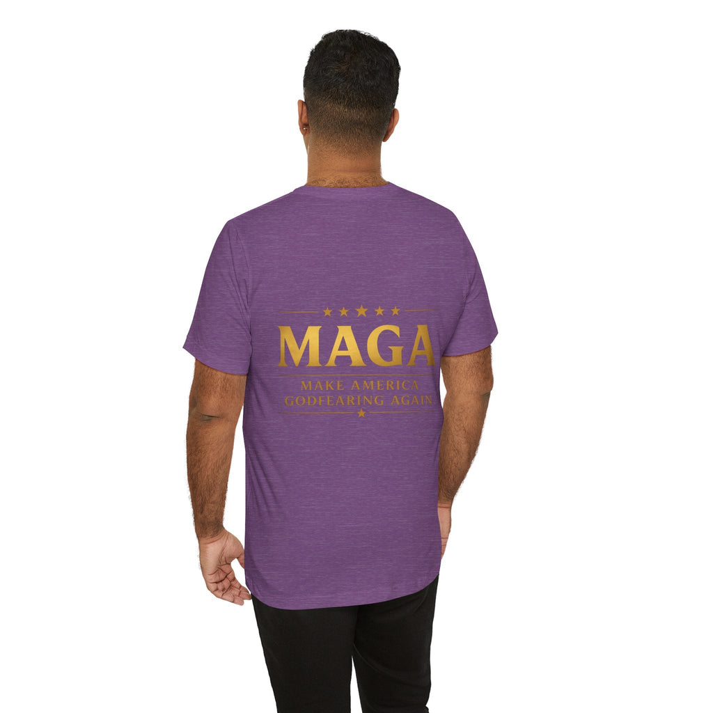 MAGA Gold Letter T-Shirt — "Make America Great Again" Printify