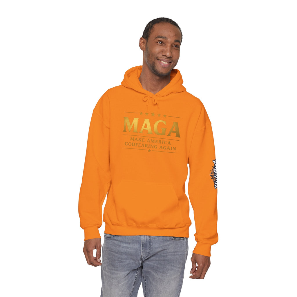 Hoodie - MAGA "Make America Godfearing Again" Political Graphic Hoodie Printify