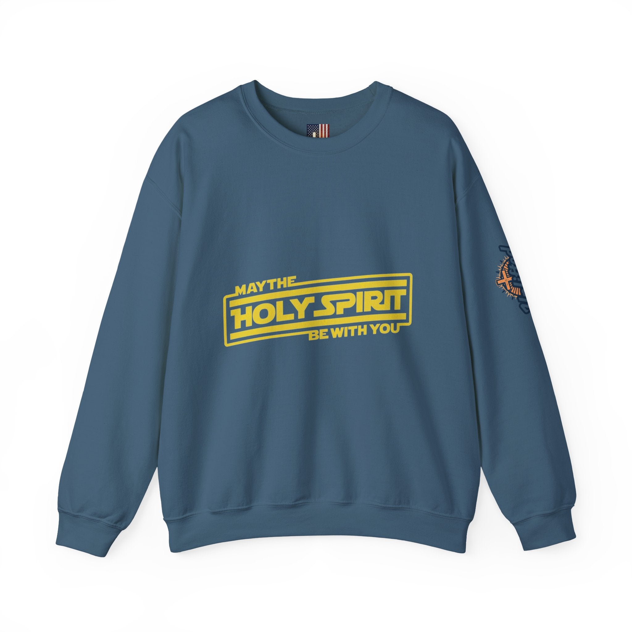May the Holy Spirit Be With You Sweatshirt - Christian Star Wars Parody Sweatshirt Printify