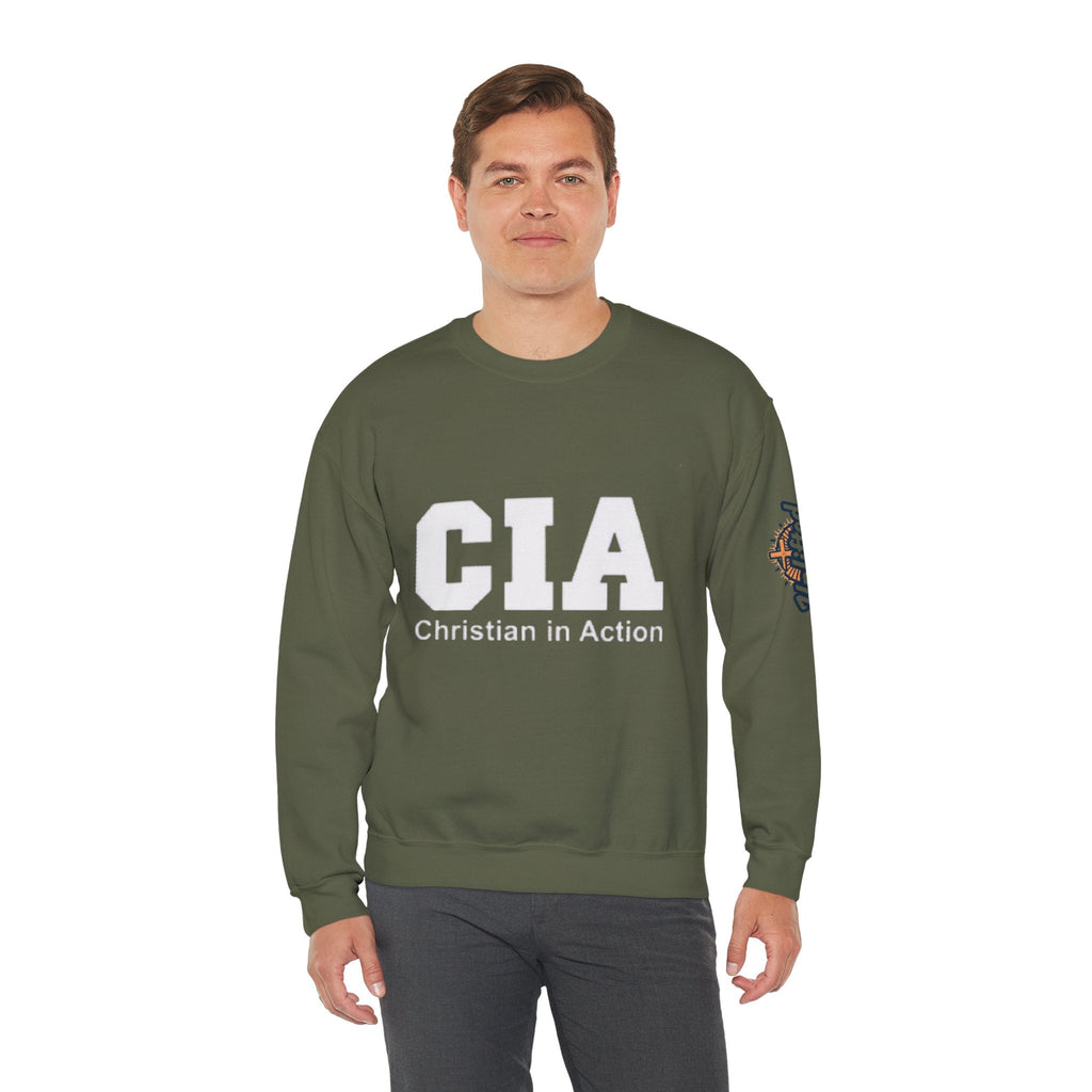 CIA Christian in Action Sweatshirt - Funny Faith Parody Sweatshirt - Mission Ready Apparel Printify