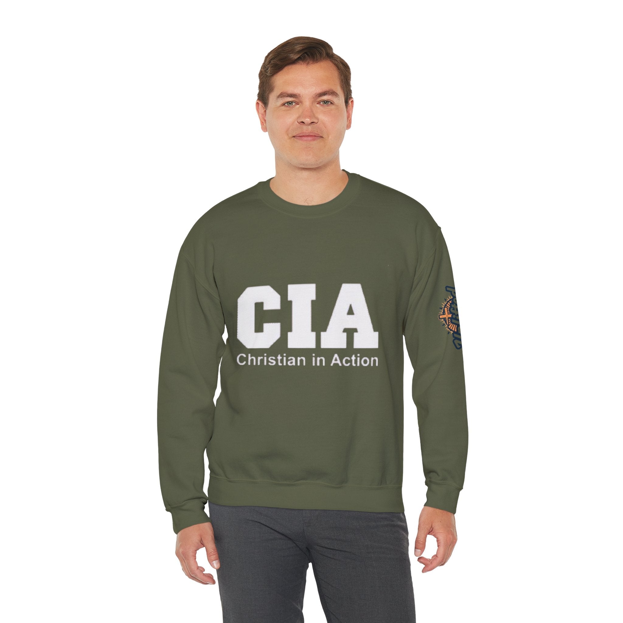 CIA Christian in Action Sweatshirt - Funny Faith Parody Sweatshirt - Mission Ready Apparel Printify