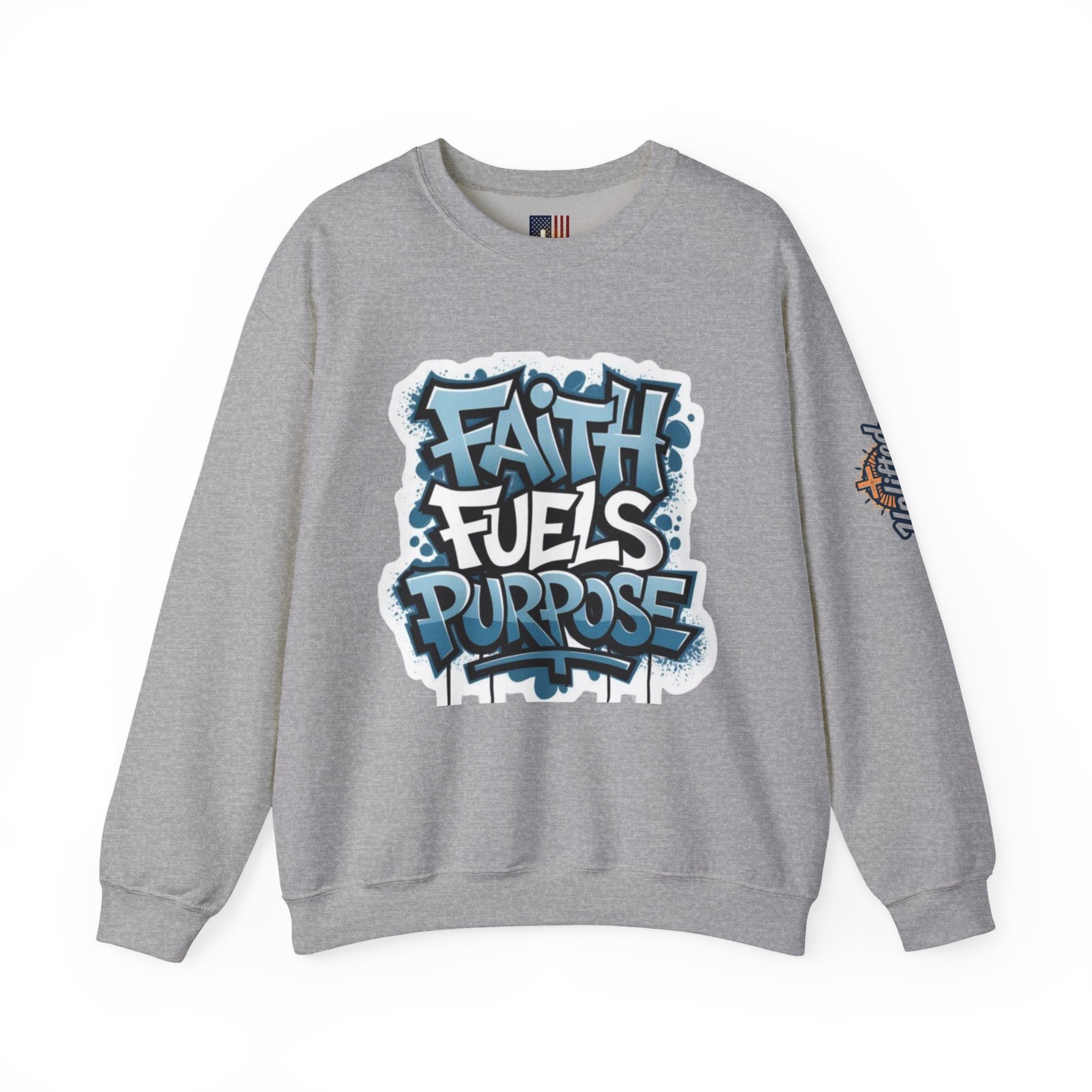 Faith Fuels Purpose Sweatshirt – Inspirational Christian Sweatshirt for Divine Drive & Unstoppable Belief Printify