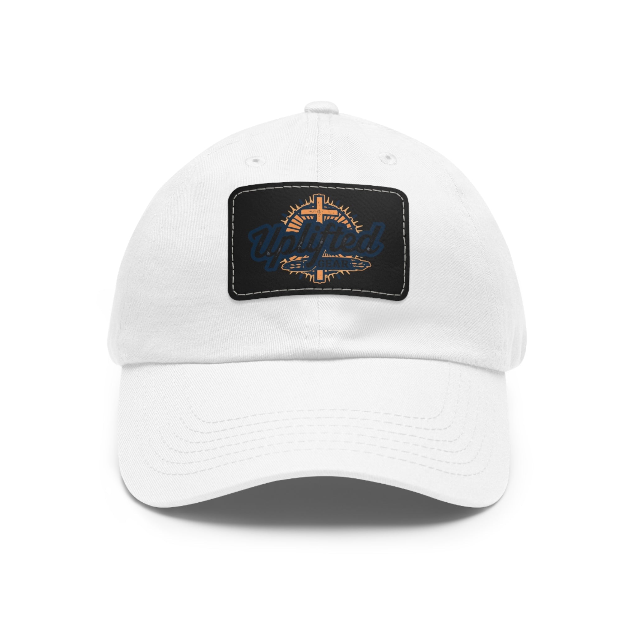 Uplifted Gear Dad Hat Christian Brand Rectangle Printify
