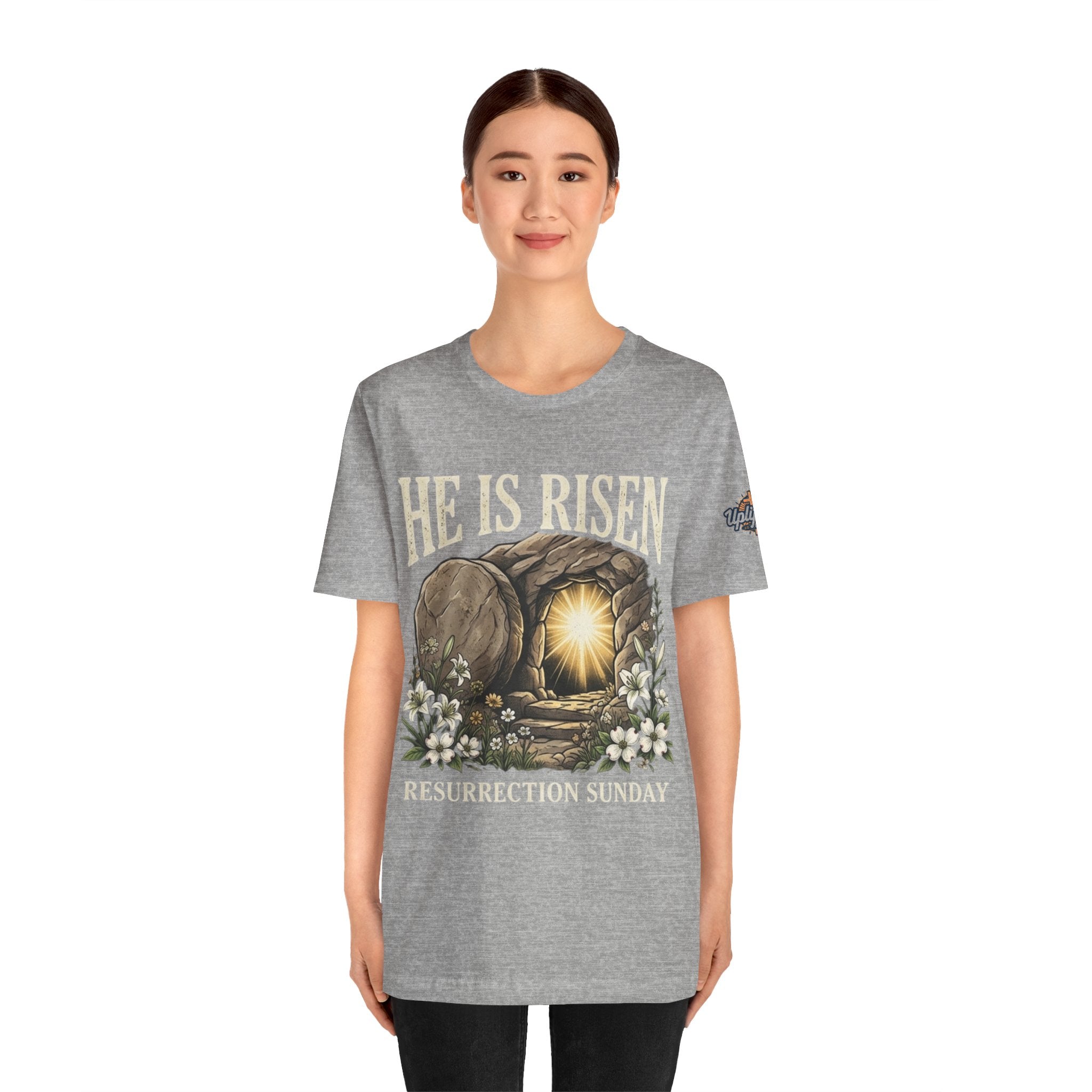 He Is Risen T-Shirt — Jesus Christ Resurrection Easter Tee Printify