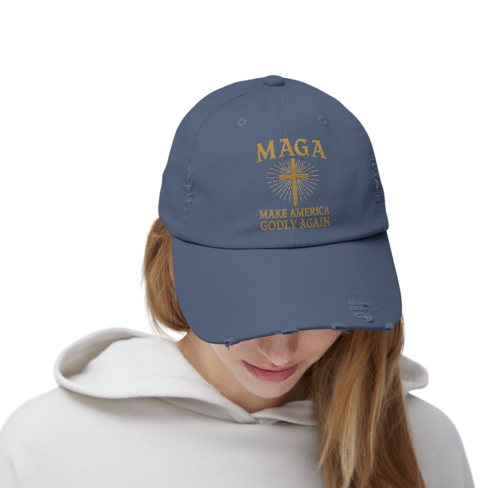 Make America Godly Again Hat – MAGA Christian Patriotic Embroidered Cap for Faith & Freedom Printify