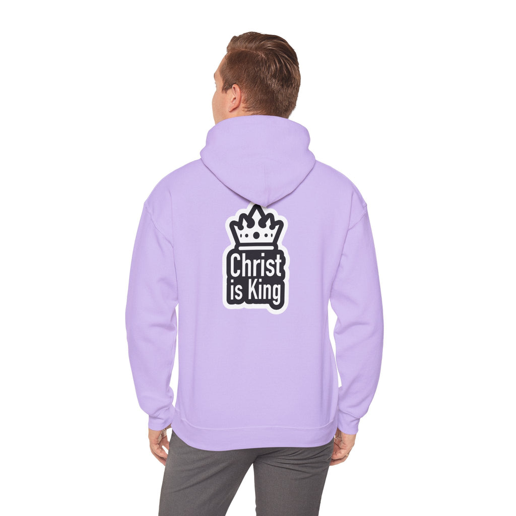 Christ is King Hoodie – Bold Crown & Cross Christian Sweatshirt for Unshakable Faith Printify