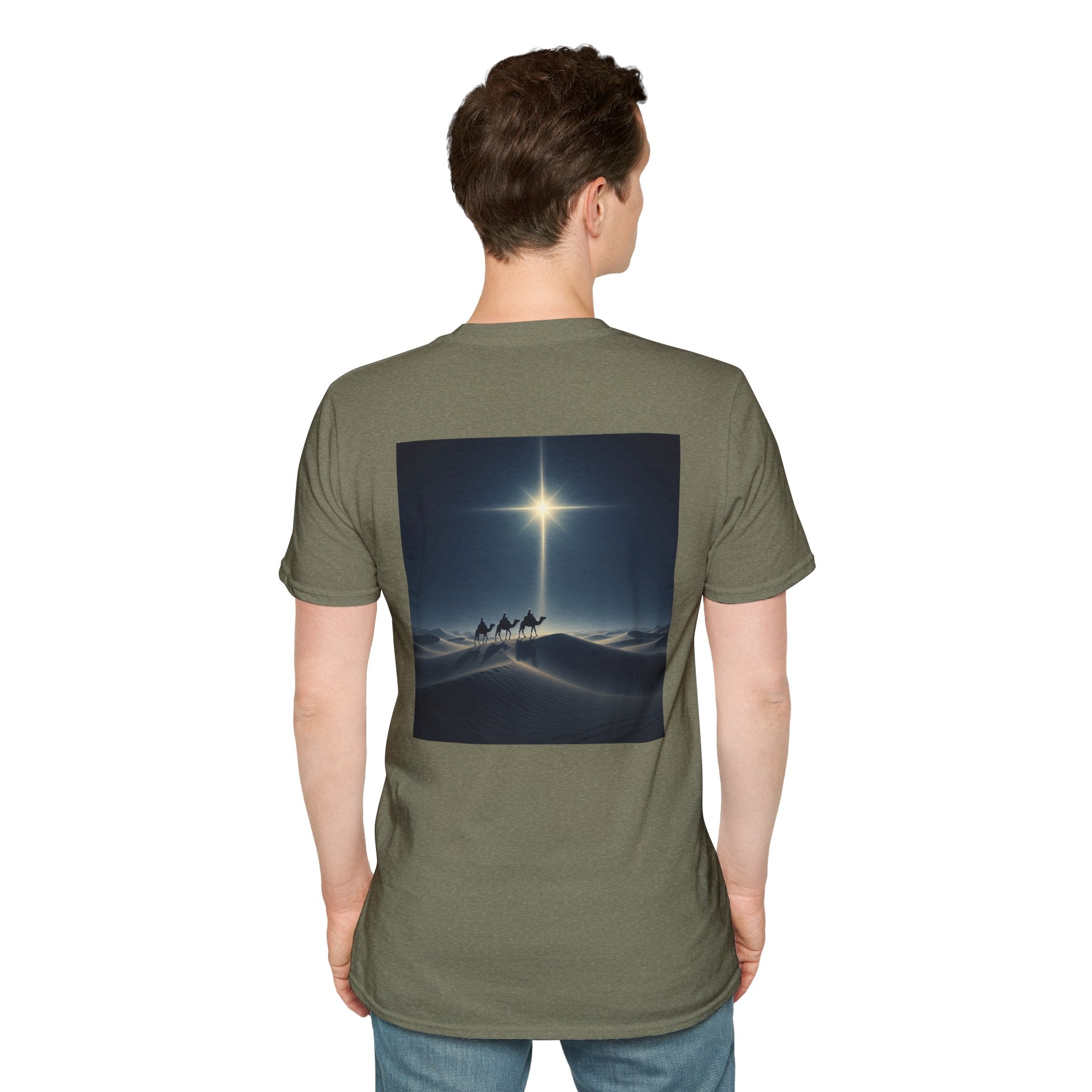 3 Wise Men T-shirt – Magi Camels Nativity Journey Christian Christmas T-shirt for Epiphany Faith & Holy Night Printify