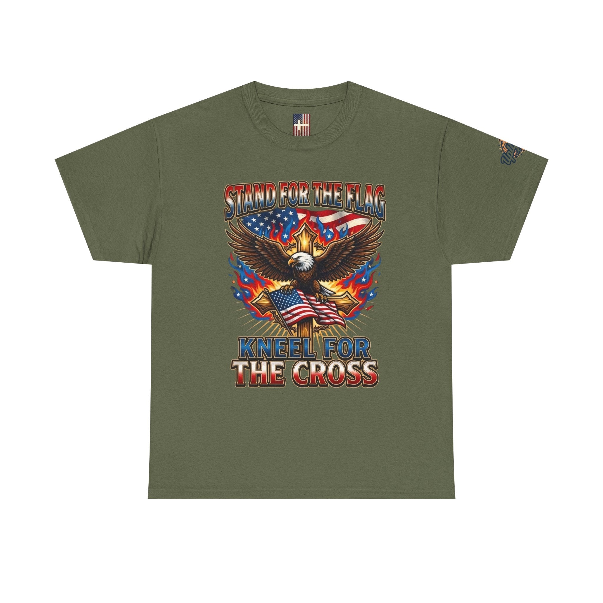 Stand for the Flag Kneel for the Cross T-shirt | Patriotic Eagle T-shirt Printify