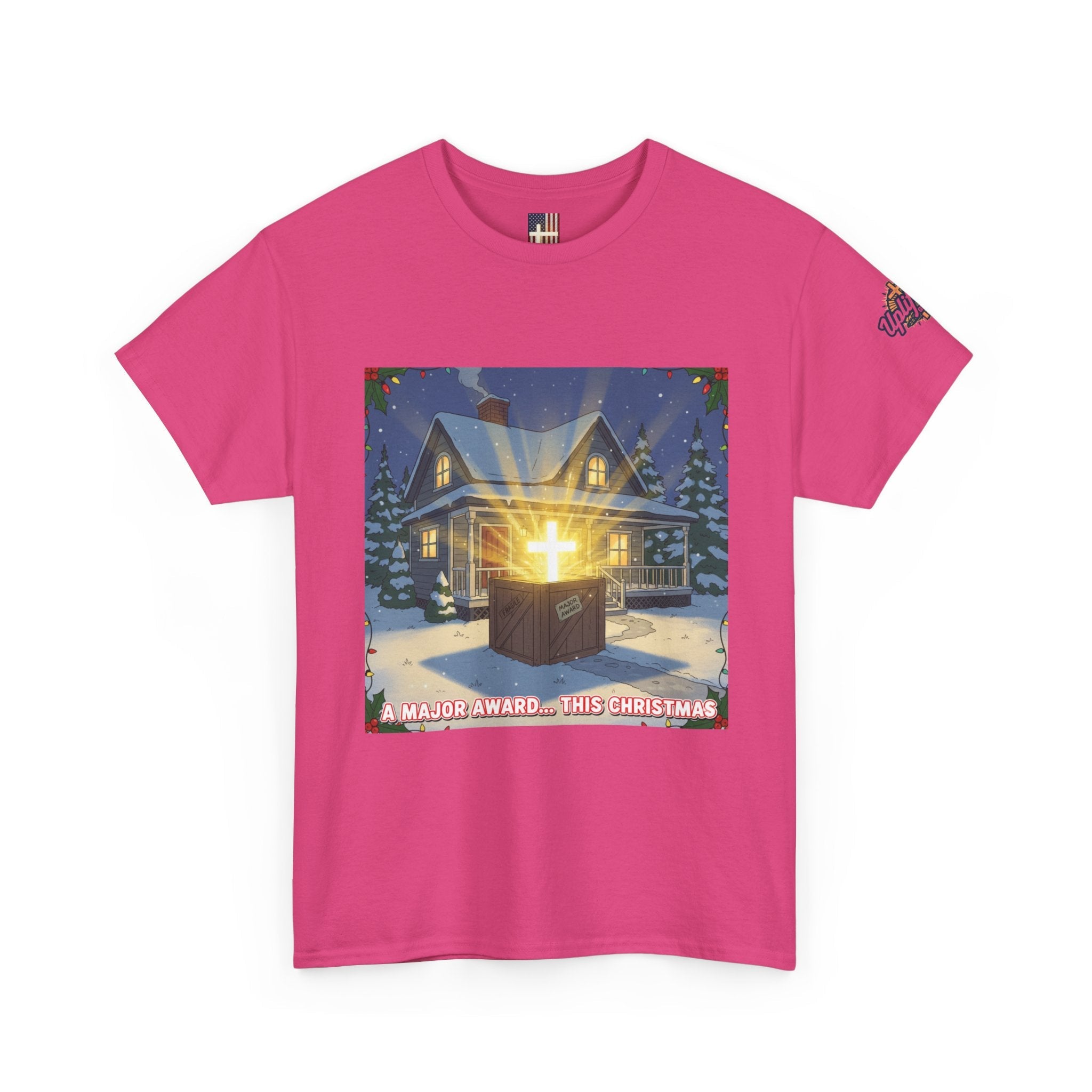 A Major Award This Christmas T-shirt – Fragile Leg Lamp Parody Cross Unboxing Christian T-shirt for Hilarious Faith & Holiday Glow Printify