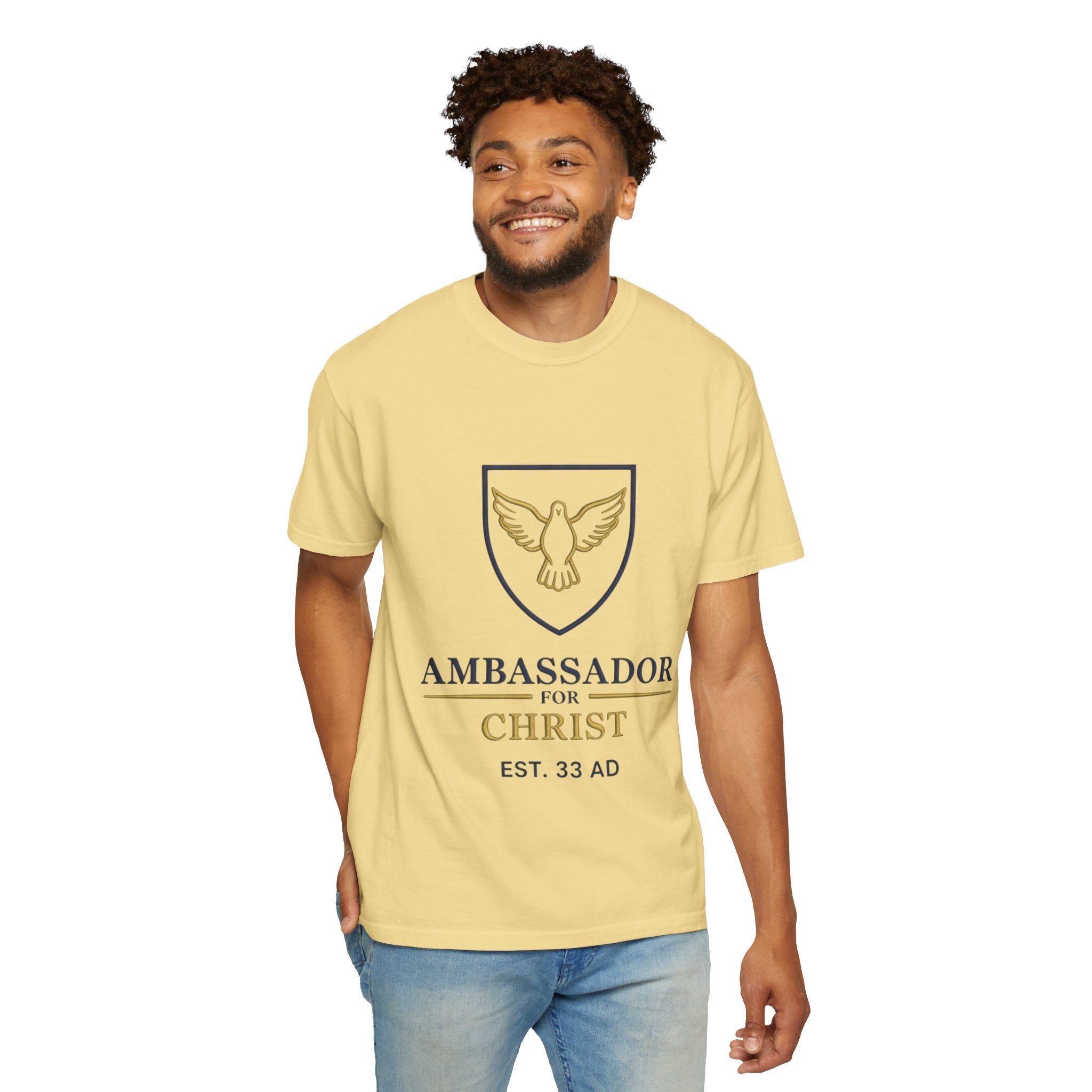 Ambassador for Christ T-Shirt – Established 33 AD Christian Tee for Bold Faith Printify