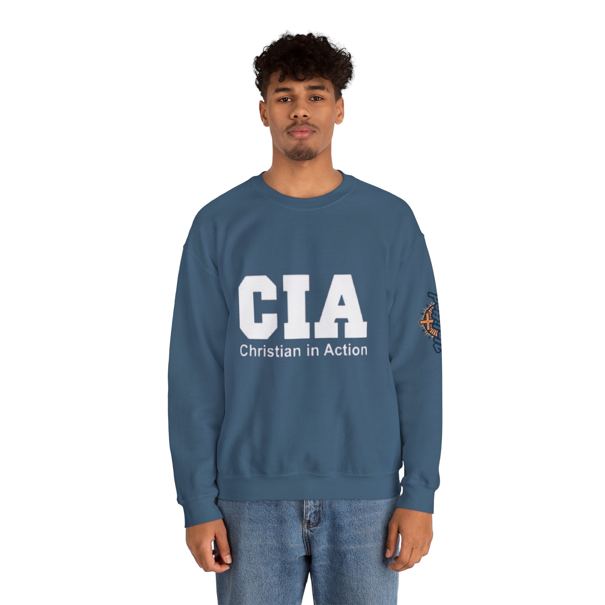 CIA Christian in Action Sweatshirt - Funny Faith Parody Sweatshirt - Mission Ready Apparel Printify