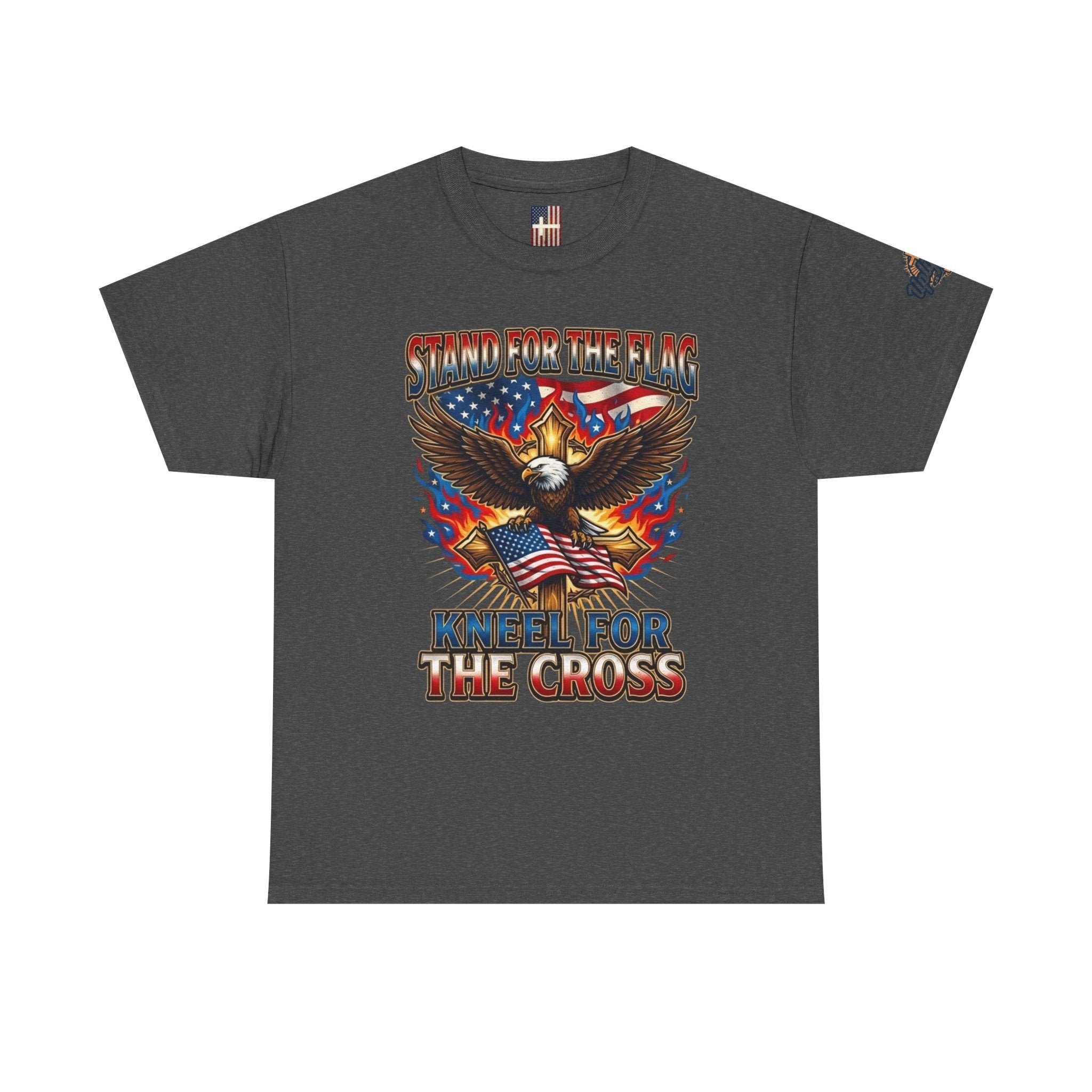 Stand for the Flag Kneel for the Cross T-shirt | Patriotic Eagle T-shirt Printify