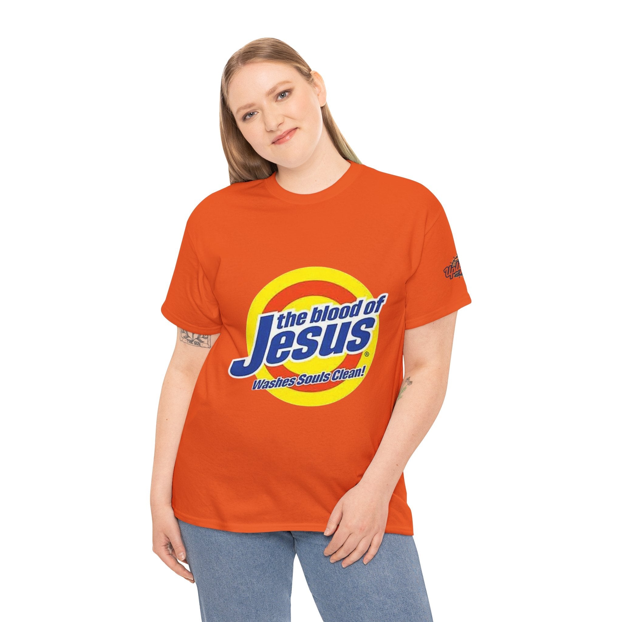 Blood of Jesus Washes Souls Clean T-shirt - Funny Tide Parody - Christian Faith T-shirt Printify