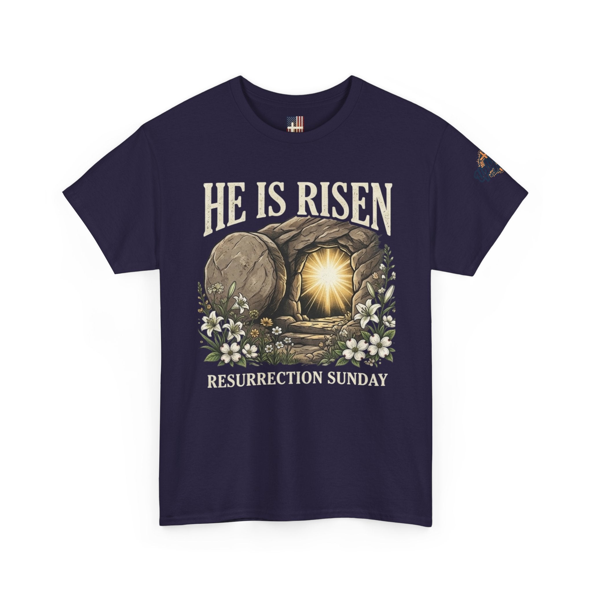 He Is Risen T-Shirt — Jesus Christ Resurrection Easter Tee Printify