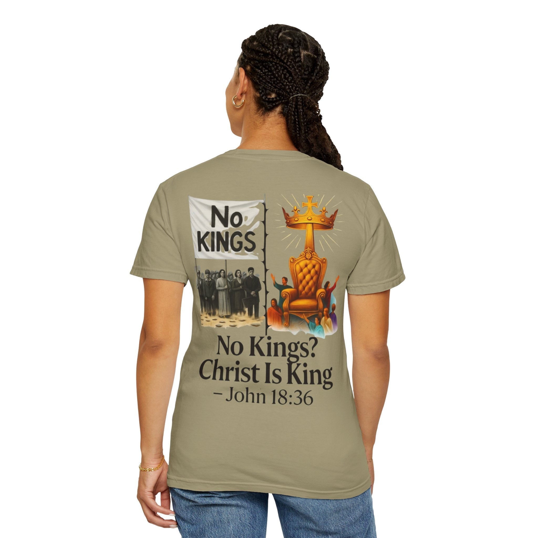 No Kings? Christ is King T-Shirt – Bold Christian Faith Tee for Devoted Believers Printify