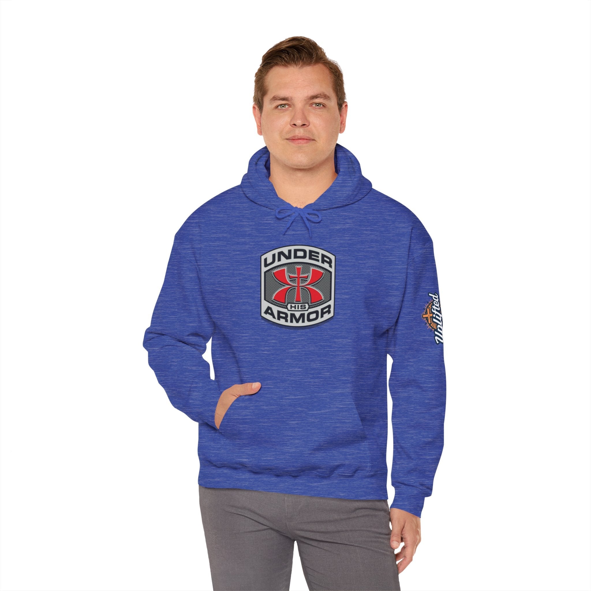 Under Armor Logo Hoodie — Black Athletic Pullover Printify