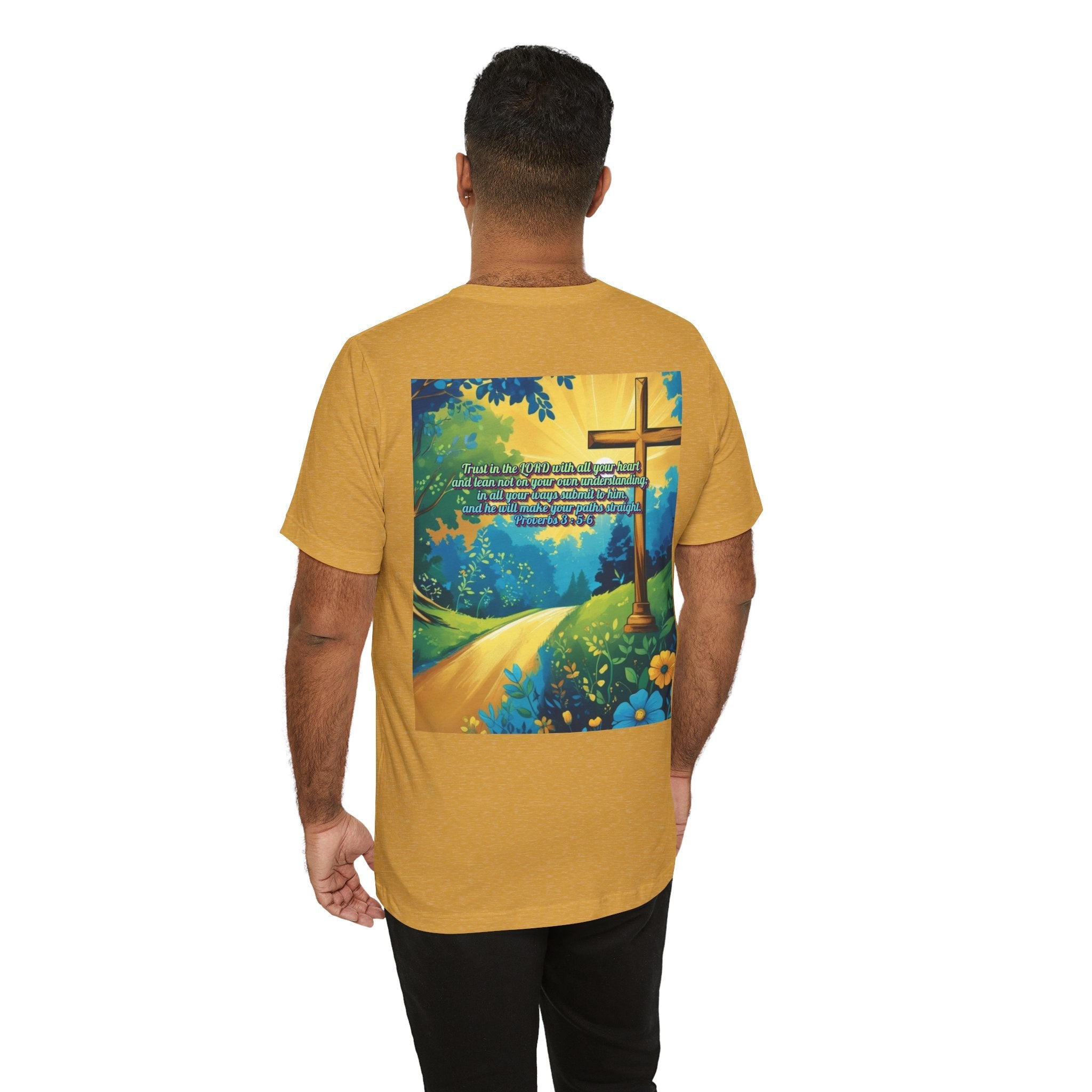 Trust in The Lord Proverbs 3:5-6 Biblical Design Unisex Jersey Short Sleeve Tee Printify